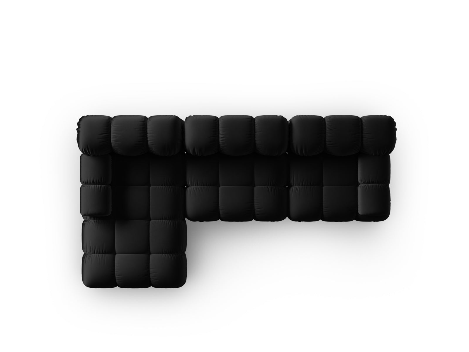 Entdecken Sie das Bellis Velour Ecksofa links von Micadoni – ein elegantes 4-Sitzer Sofa, das Komfort und individuelle Gestaltungsmöglichkeiten für Ihr Wohnzimmer bietet.