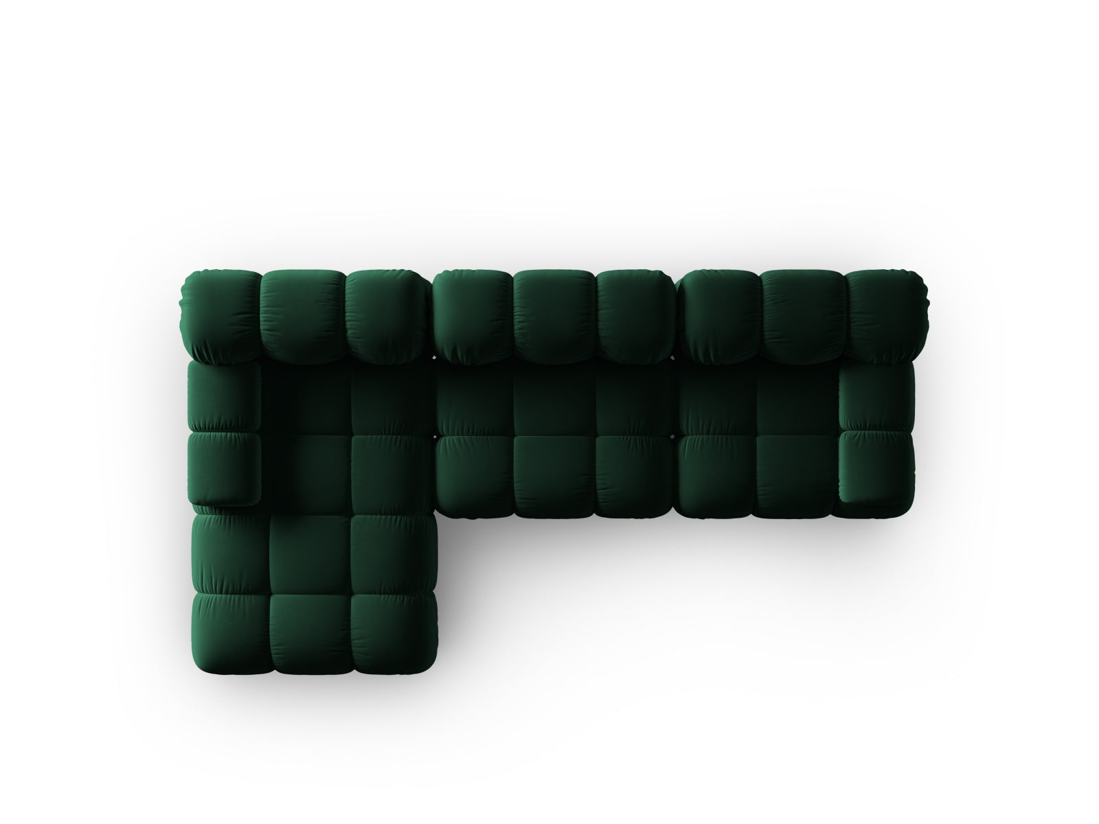 Entdecken Sie das Bellis Velour Ecksofa links von Micadoni – ein elegantes 4-Sitzer Sofa, das Komfort und individuelle Gestaltungsmöglichkeiten für Ihr Wohnzimmer bietet.