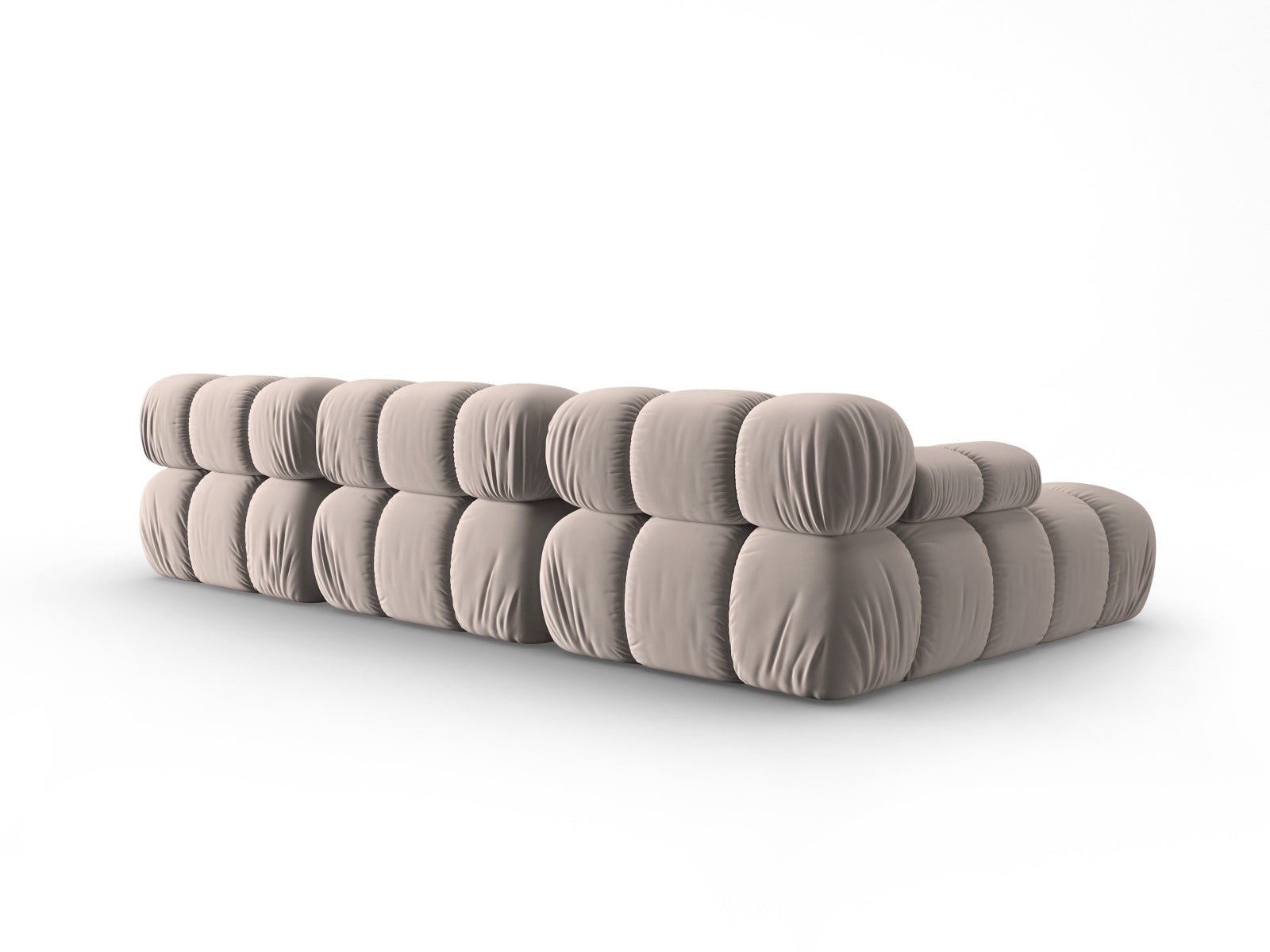 Erleben Sie das Bellis Velour Ecksofa links von Micadoni – ein modulares 4-Sitzer Sofa, das stilvolles Design und hohen Komfort vereint.