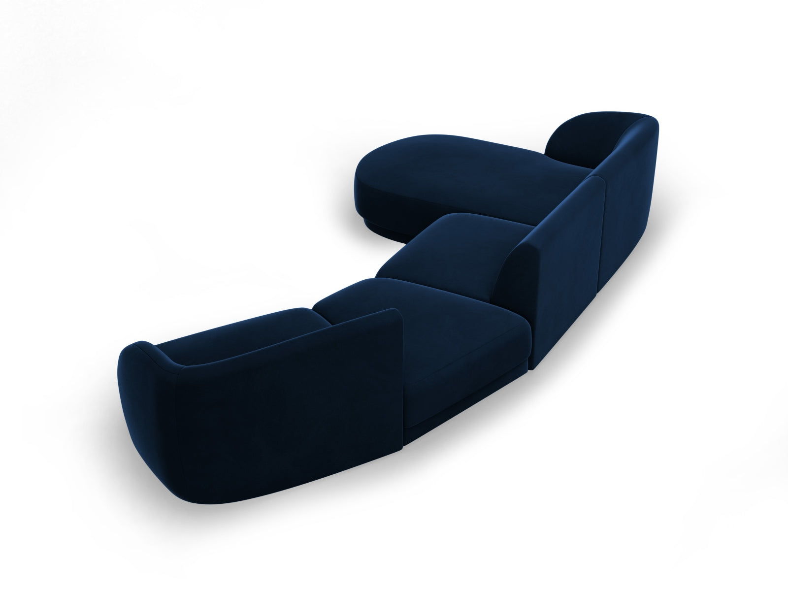 Entdecken Sie das Miley Velour Sofa links 4 Sitzer von Micadoni – ein stilvolles, modulares Sofa, das Komfort und Eleganz vereint.
