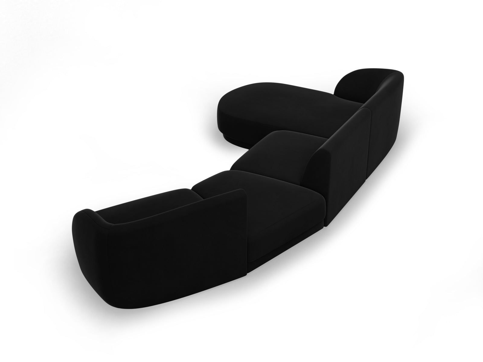 Entdecken Sie das Miley Velour Sofa links 4 Sitzer von Micadoni – ein elegantes, modulares Design, das Komfort und Flexibilität für Ihr Zuhause bietet.