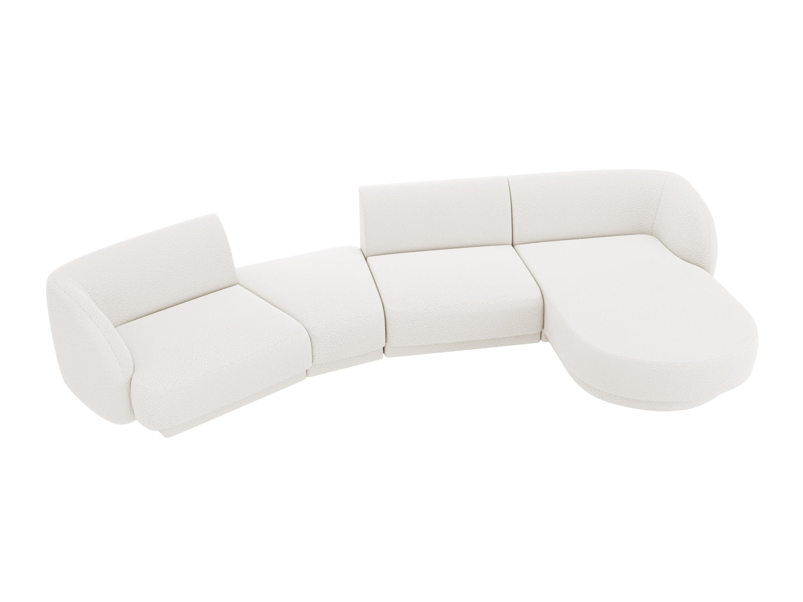 Entdecken Sie das Miley Modulares Sofa rechts 4 Sitzer von Micadoni – ein stilvolles, flexibles Möbelstück, das Komfort und modernes Design vereint.
