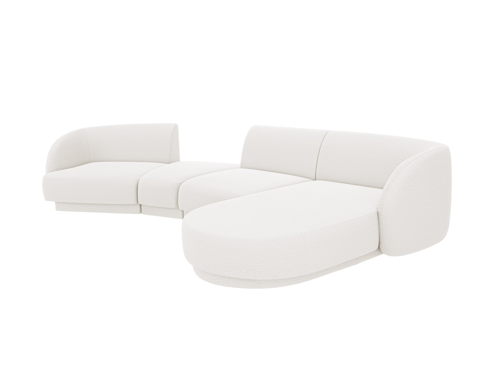 Erleben Sie das Miley Modulares Sofa rechts 4 Sitzer von Micadoni – ein elegantes, anpassbares Sofa, das Komfort und Stil in Ihr Zuhause bringt.
