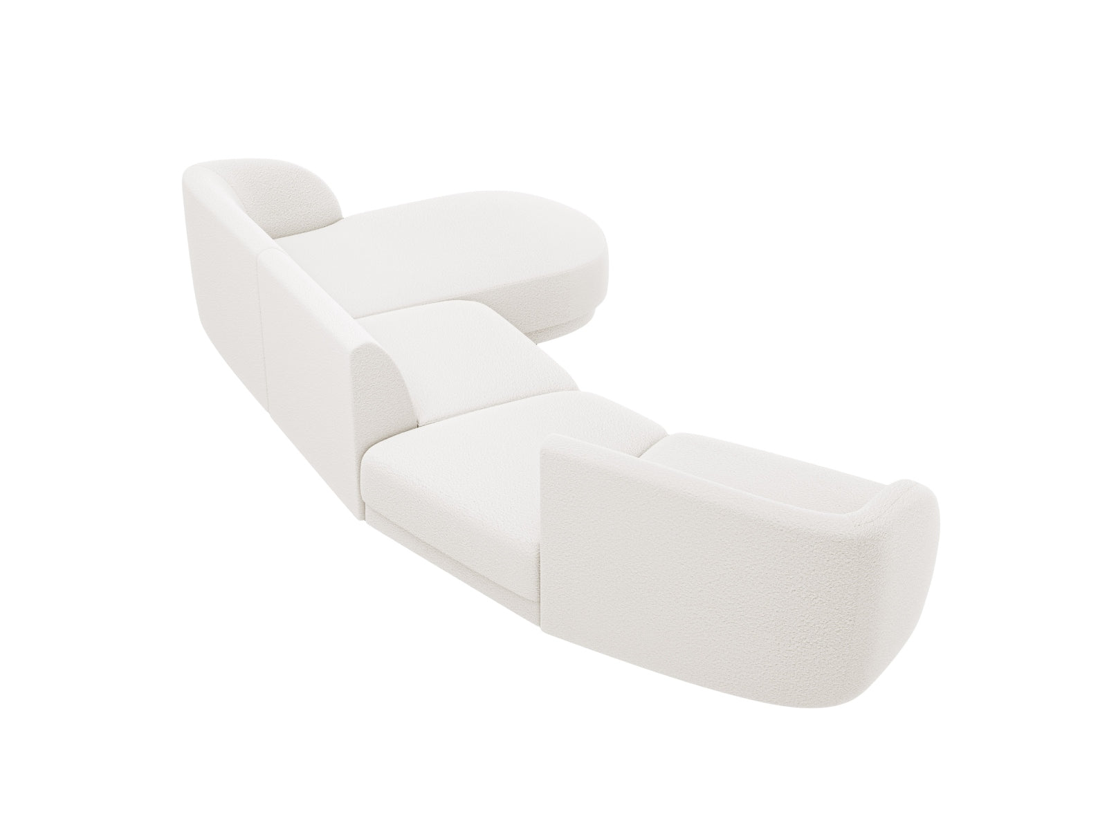 Entdecken Sie das Miley Modulares Sofa rechts 4 Sitzer von Micadoni – ein stilvolles, flexibles Möbelstück, das Komfort und modernes Design vereint.