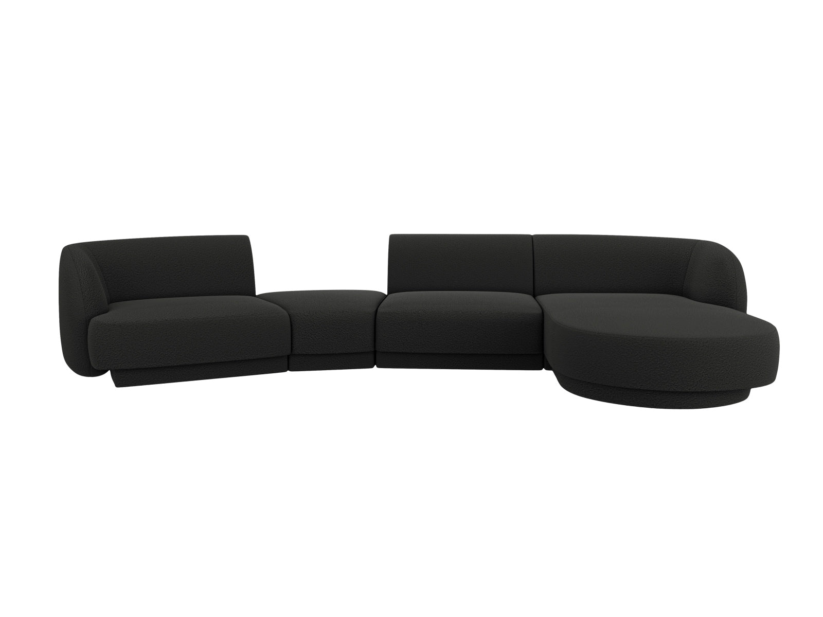 Entdecken Sie das Miley Modulares Sofa rechts 4 Sitzer von Micadoni – ein stilvolles, flexibles Möbelstück, das Komfort und modernes Design vereint.