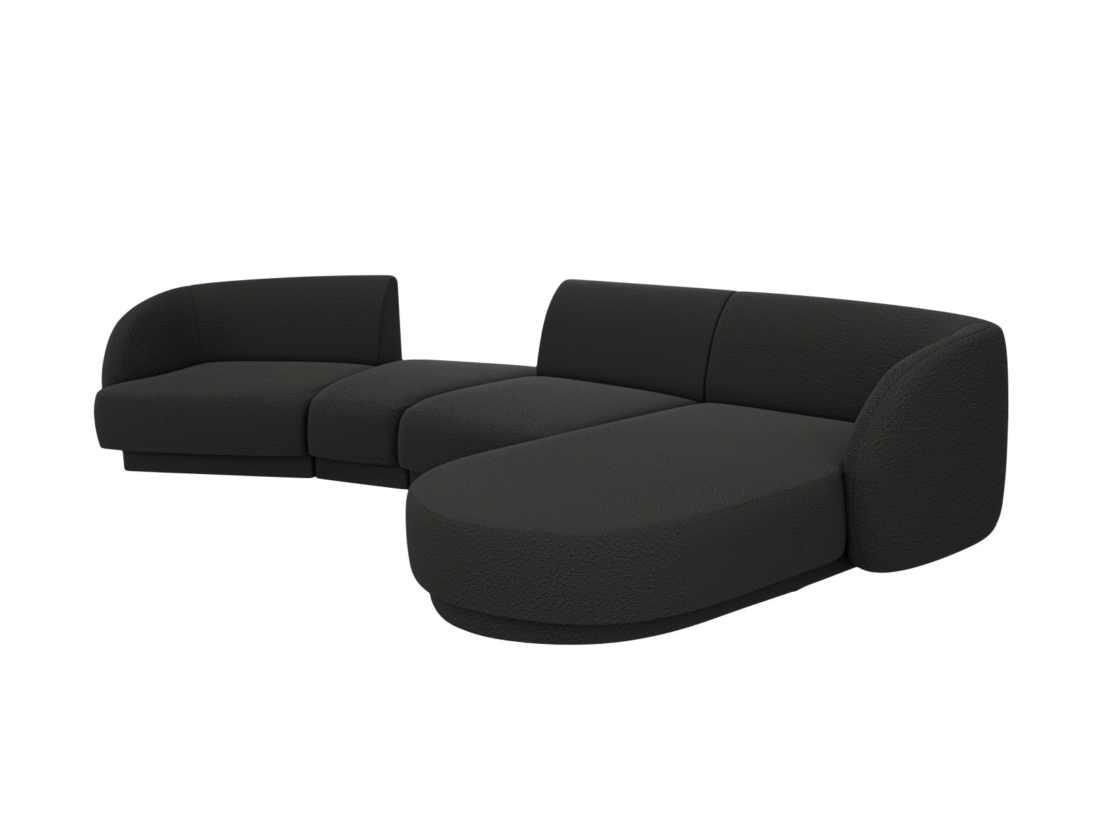Entdecken Sie das Miley Modulares Sofa rechts 4 Sitzer von Micadoni – ein stilvolles, flexibles Möbelstück, das Komfort und modernes Design vereint.