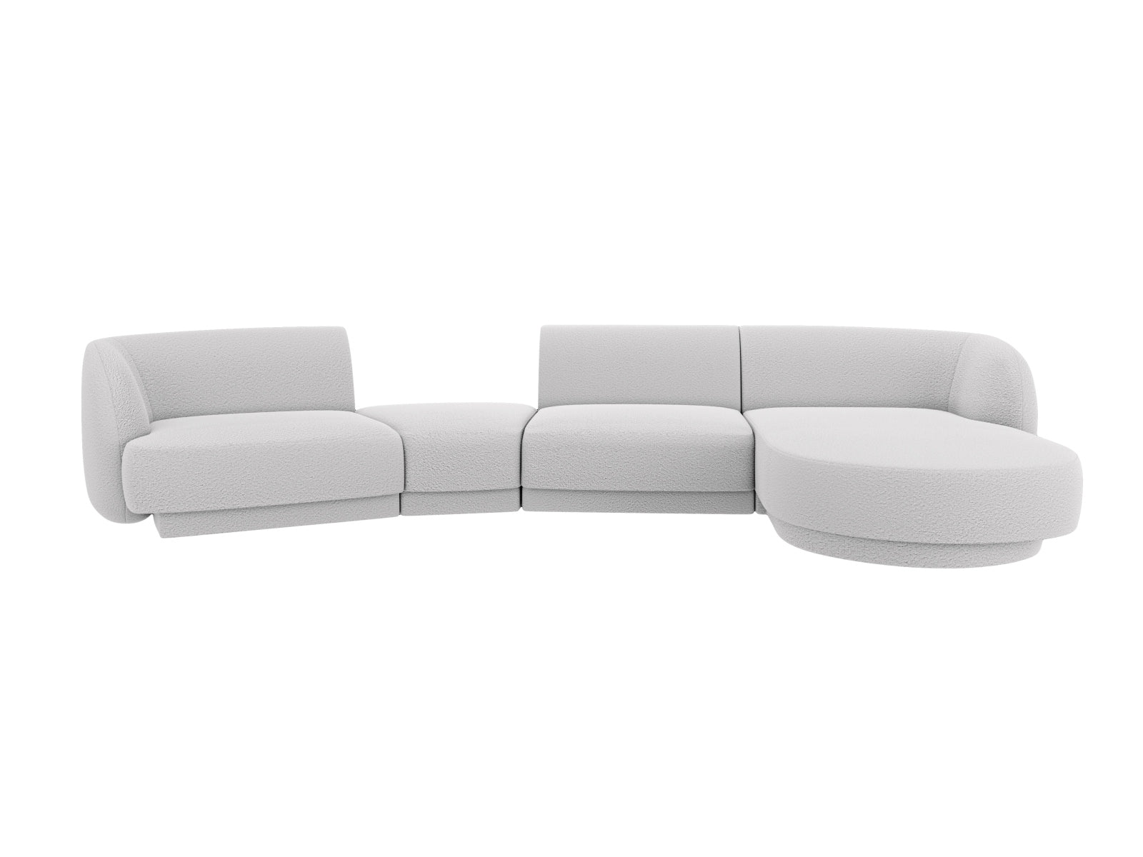 Entdecken Sie das Miley Modulares Sofa rechts 4 Sitzer von Micadoni – ein stilvolles, flexibles Möbelstück, das Komfort und modernes Design vereint.