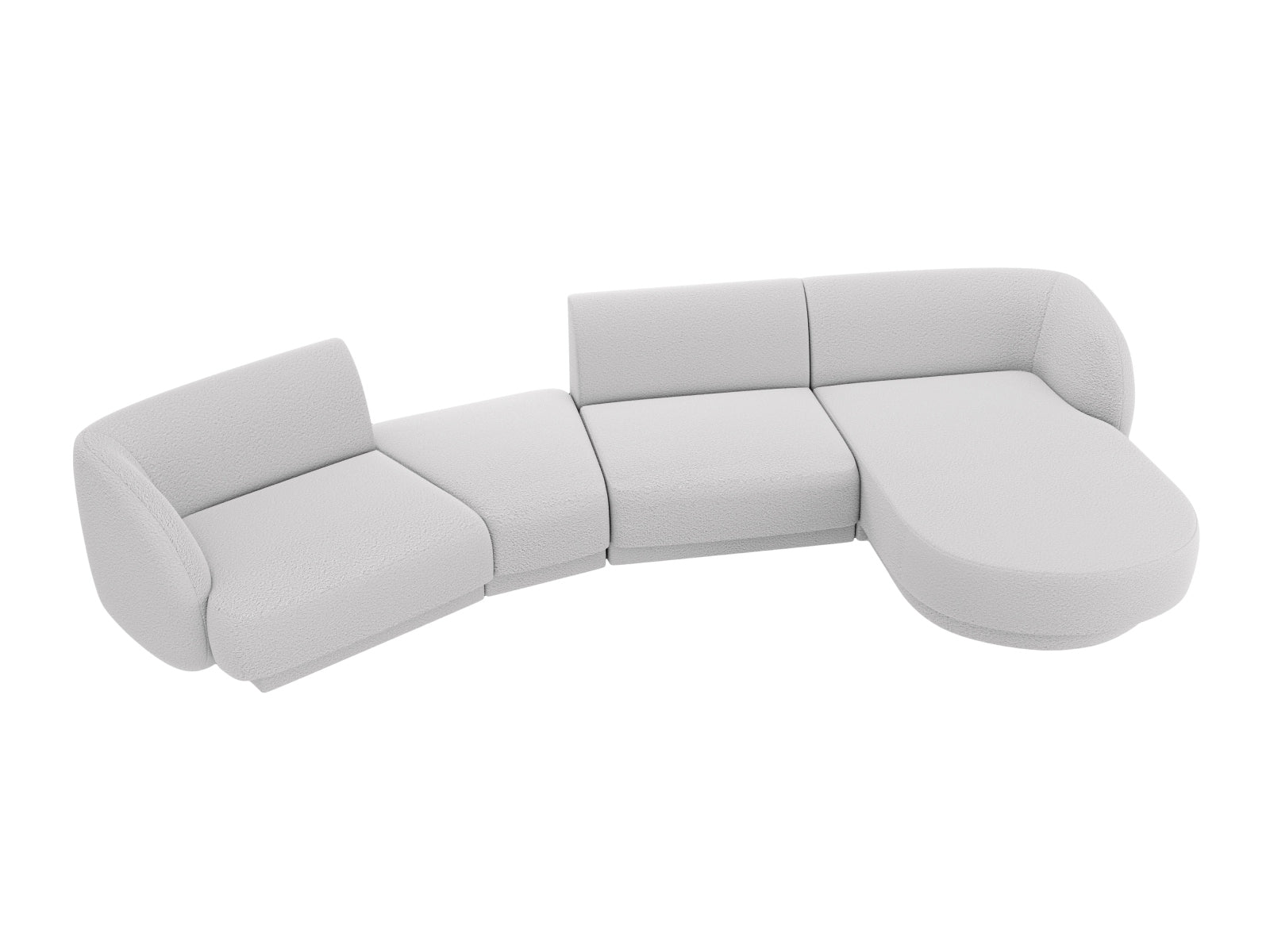 Erleben Sie das Miley Modulares Sofa rechts 4 Sitzer von Micadoni – ein elegantes, anpassbares Sofa, das Komfort und Stil in Ihr Zuhause bringt.