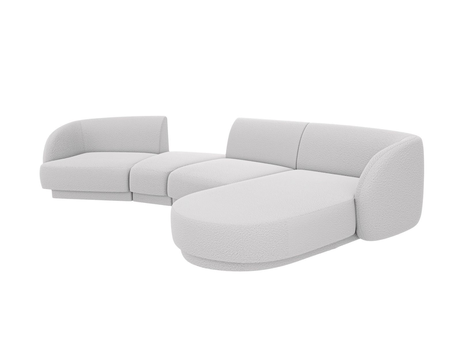 Entdecken Sie das Miley Modulares Sofa rechts 4 Sitzer von Micadoni – ein stilvolles, flexibles Möbelstück, das Komfort und modernes Design vereint.