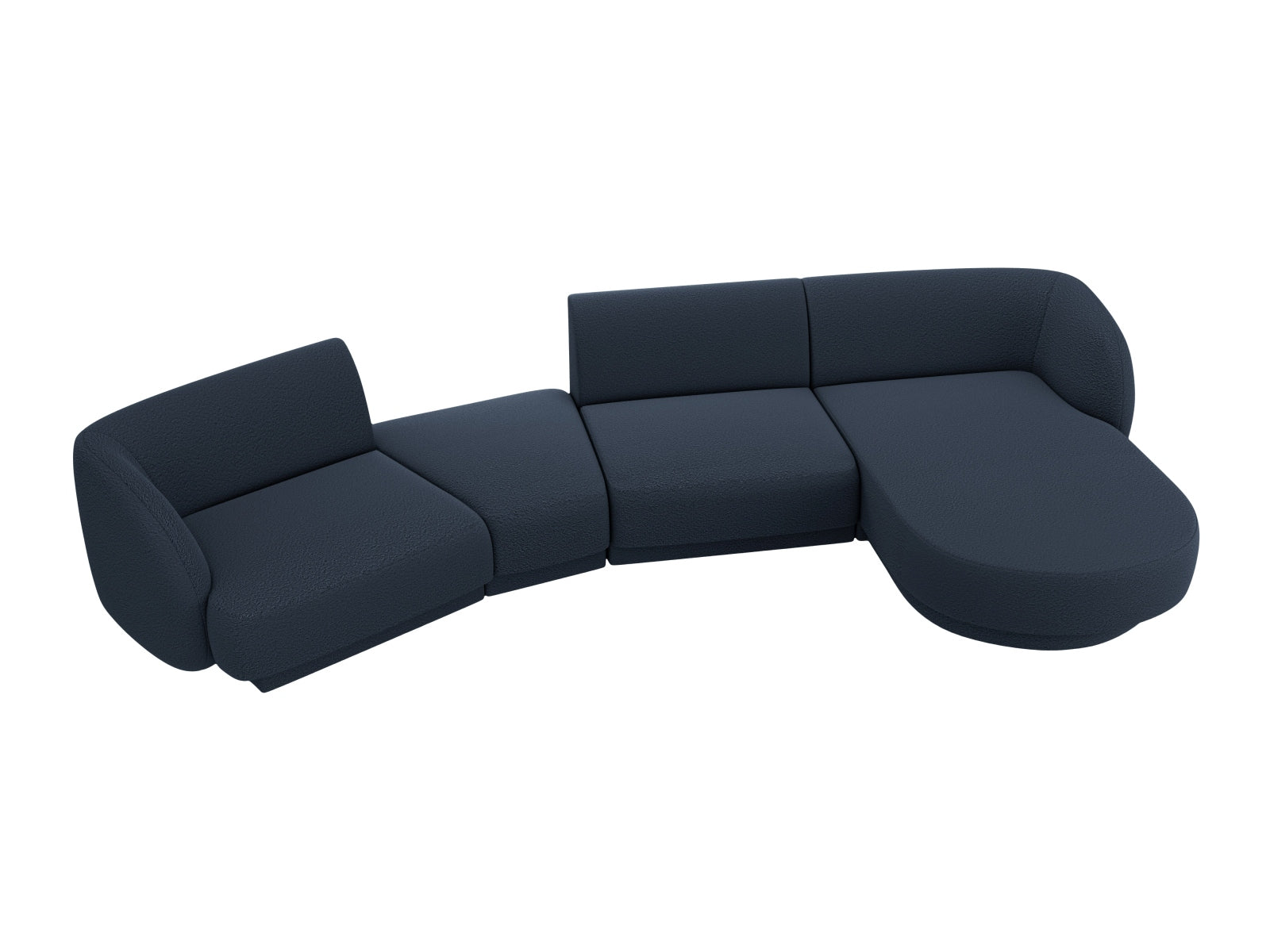 Erleben Sie das Miley Modulares Sofa rechts 4 Sitzer von Micadoni – ein elegantes, flexibles Möbelstück, das Komfort und Stil in Ihr Zuhause bringt.