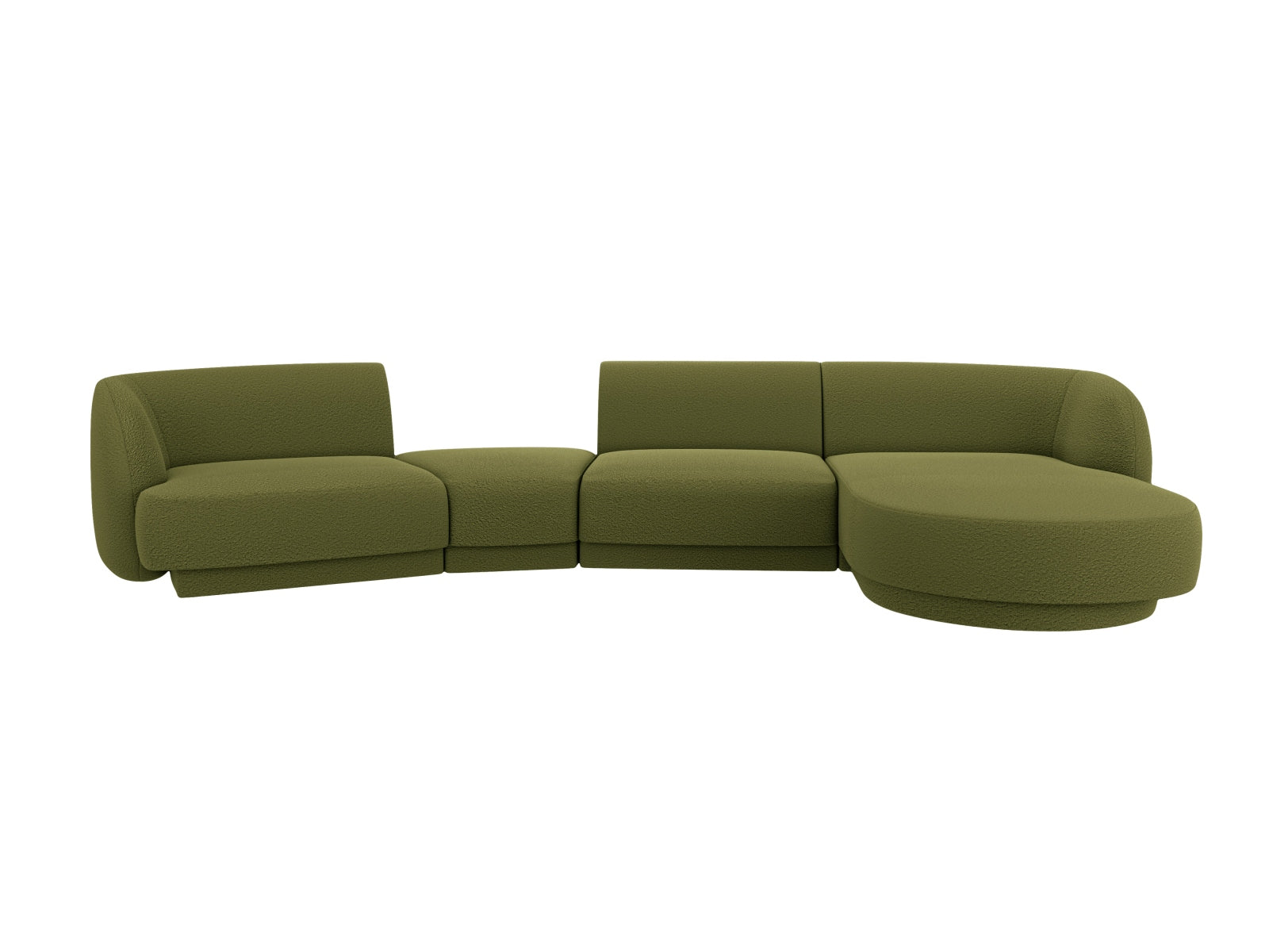 Erleben Sie das Miley Modulares Sofa rechts 4 Sitzer von Micadoni – ein elegantes, anpassbares Sofa, das Komfort und Stil in Ihr Zuhause bringt.