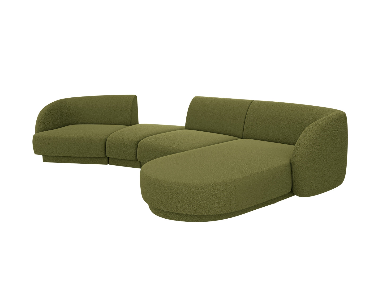 Erleben Sie das Miley Modulares Sofa rechts 4 Sitzer von Micadoni – ein elegantes, anpassbares Sofa, das Komfort und Stil in Ihr Zuhause bringt.