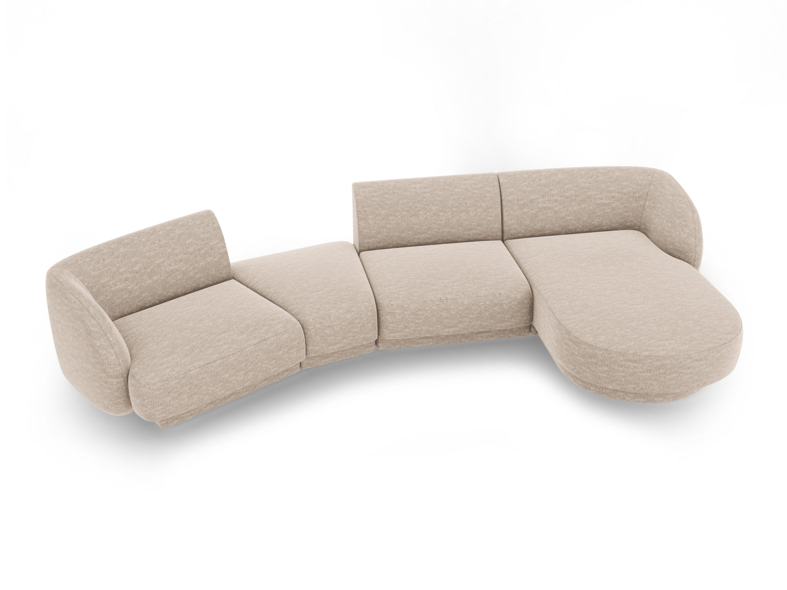 Entdecken Sie das stilvolle Miley Modulares Sofa rechts 4 Sitzer von Micadoni – ideal für modernes Wohnen und gesellige Abende.