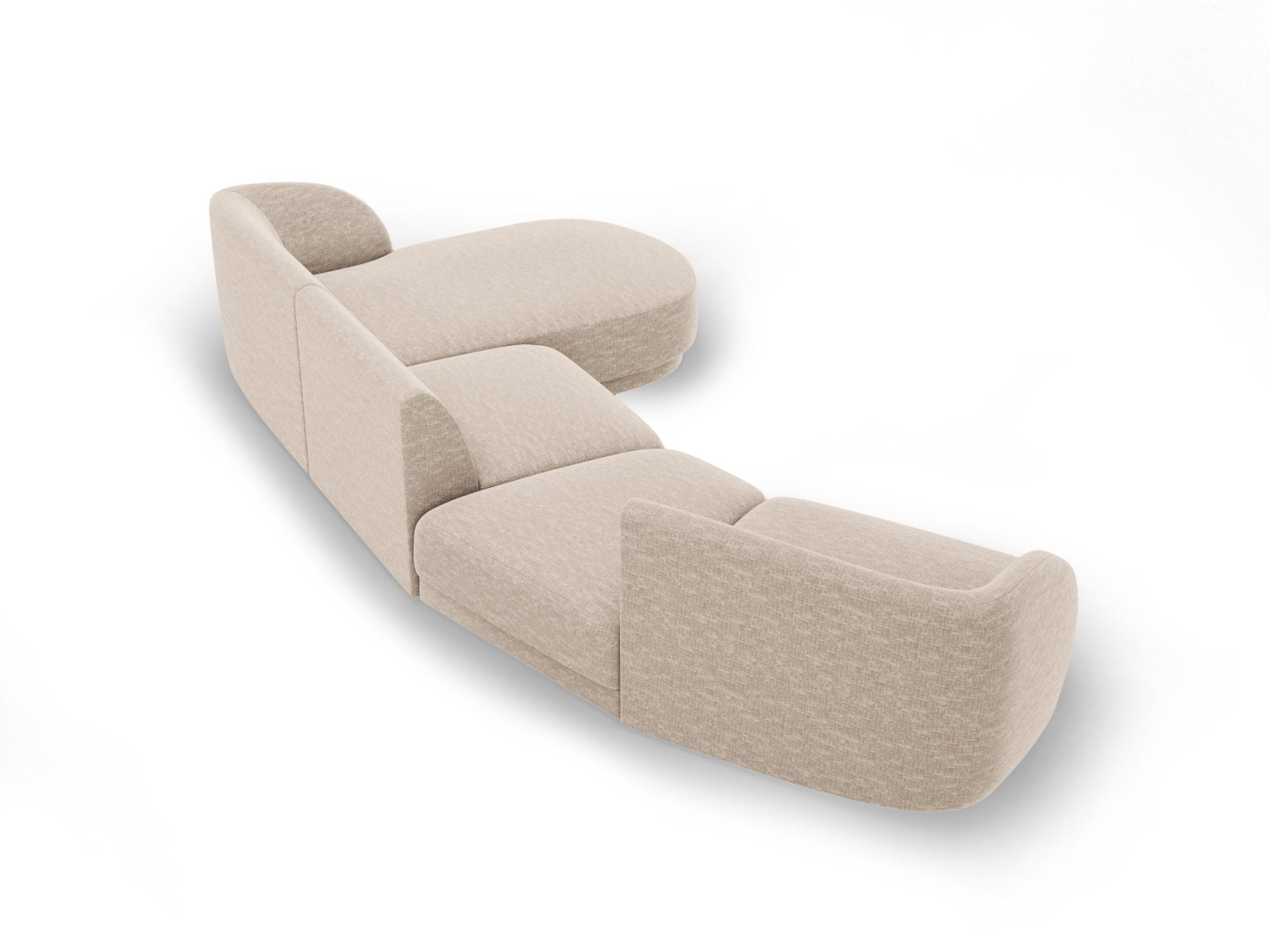 Entdecken Sie das Miley Modulares Sofa rechts 4 Sitzer von Micadoni – ein stilvolles, flexibles Sofa, das Komfort und modernes Design vereint.