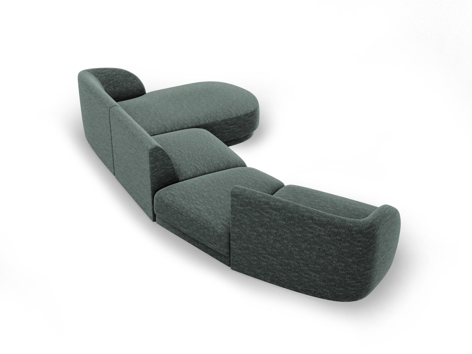 Entdecken Sie das Miley Modulares Sofa rechts 4 Sitzer von Micadoni – ein stilvolles, anpassbares Sofa, das Komfort und Eleganz vereint.