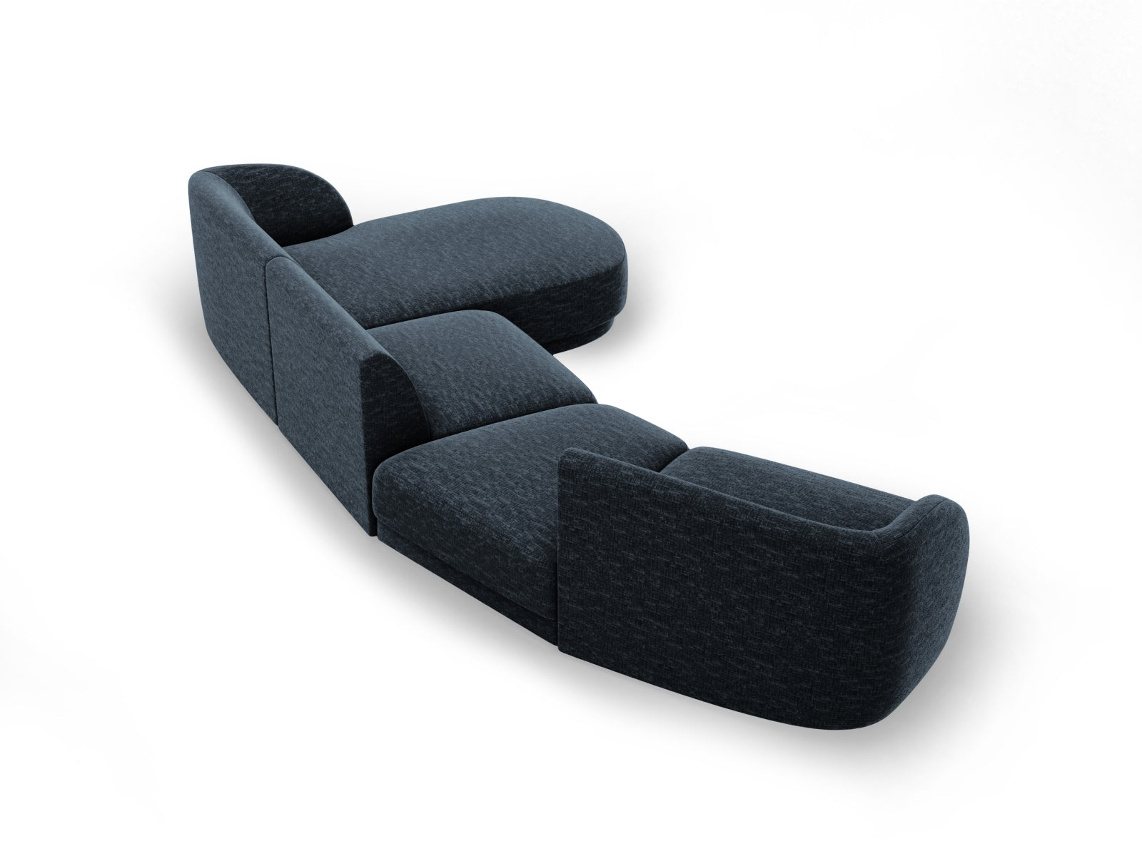 Entdecken Sie das Miley Modulares Sofa rechts 4 Sitzer von Micadoni – ein stilvolles, anpassbares Sofa, das Komfort und Eleganz vereint.