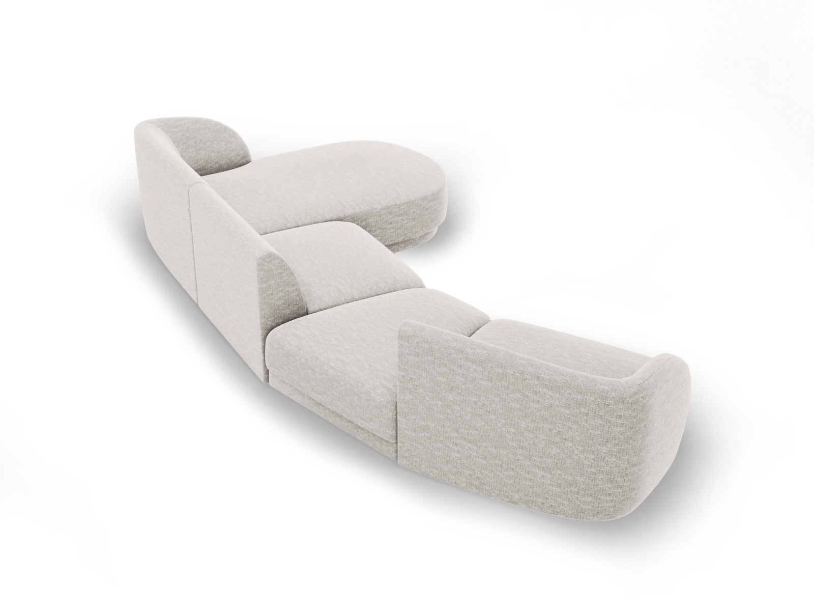 Entdecken Sie das Miley Modulares Sofa rechts 4 Sitzer von Micadoni – ein stilvolles, flexibles Sofa, das Komfort und modernes Design perfekt kombiniert.