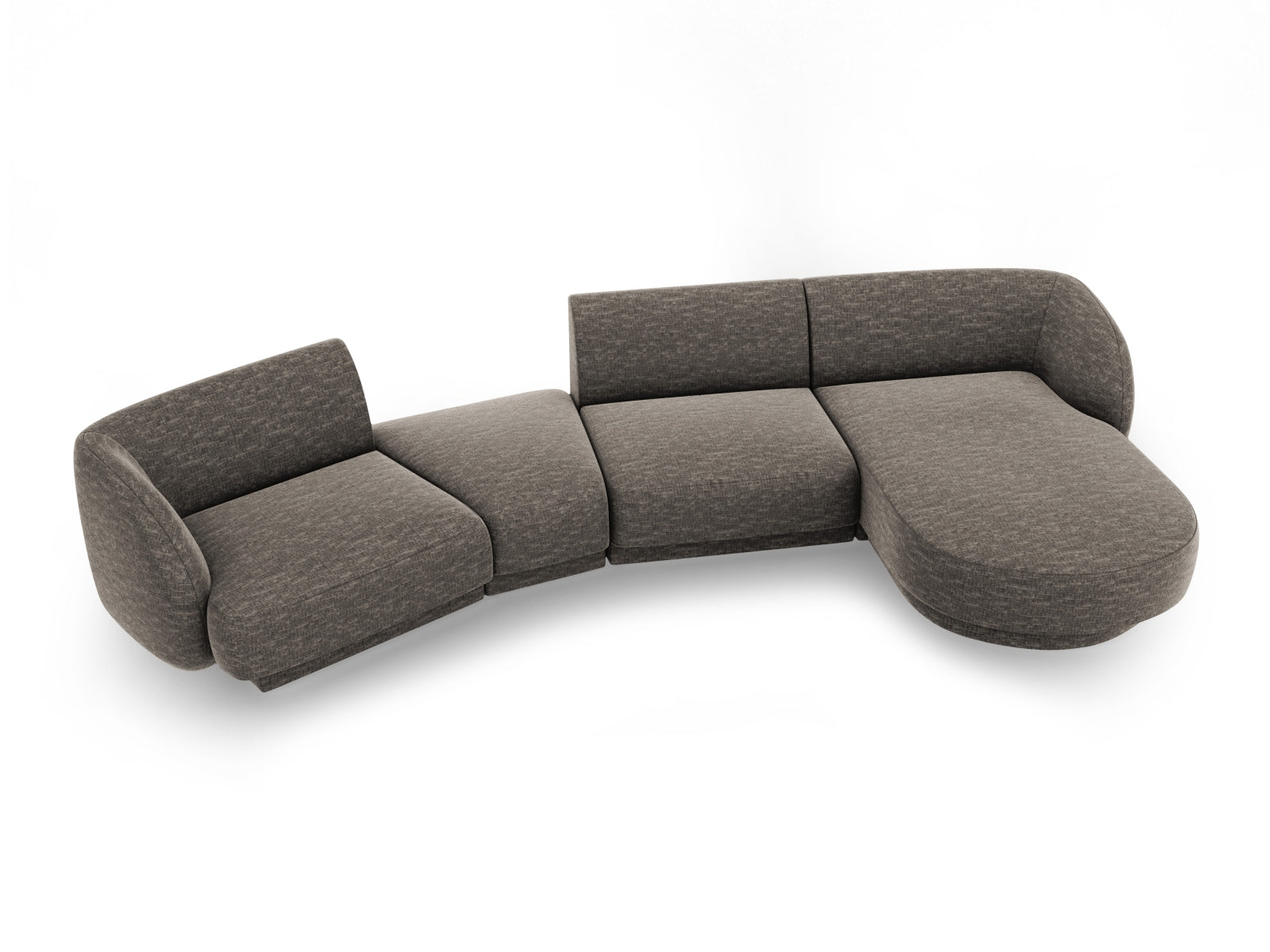 Entdecken Sie das stilvolle Miley Modulares Sofa rechts 4 Sitzer von Micadoni – ideal für modernes Wohnen und gesellige Abende.
