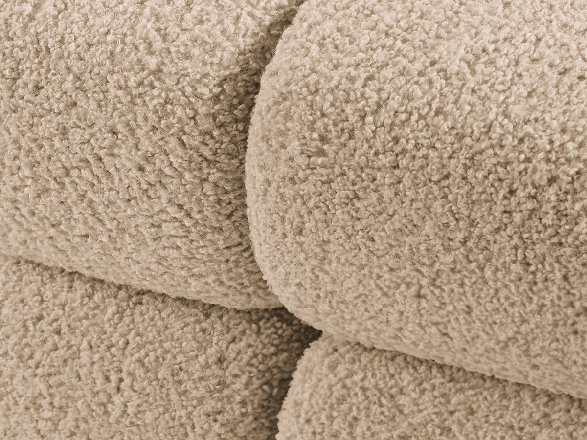 Bellis Boucle modulares Ecksofa rechts 4 Sitzer 155cm in Sand-Rolf präsentiert im Onlineshop von KAQTU Design AG. L-Sofa rechts ist von Micadoni