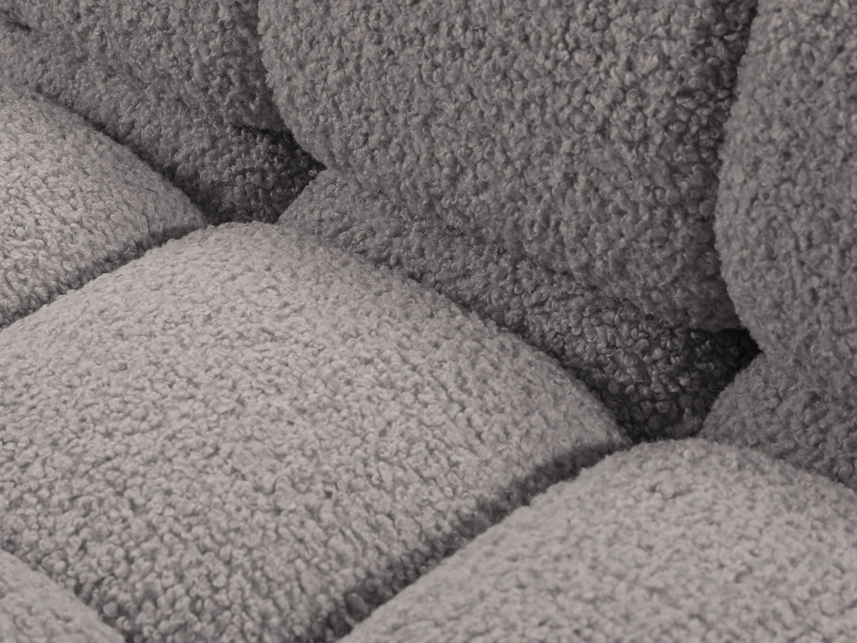 Bellis Boucle modulares Ecksofa rechts 4 Sitzer 155cm in Light Grey-Rolf präsentiert im Onlineshop von KAQTU Design AG. L-Sofa rechts ist von Micadoni