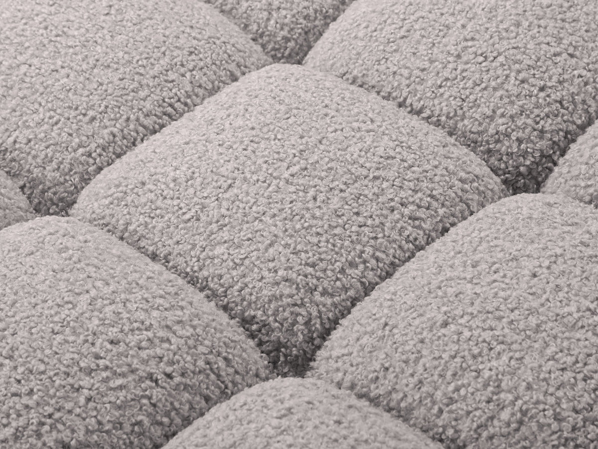Bellis Boucle modulares Ecksofa rechts 4 Sitzer 155cm in Light Grey-Rolf präsentiert im Onlineshop von KAQTU Design AG. L-Sofa rechts ist von Micadoni