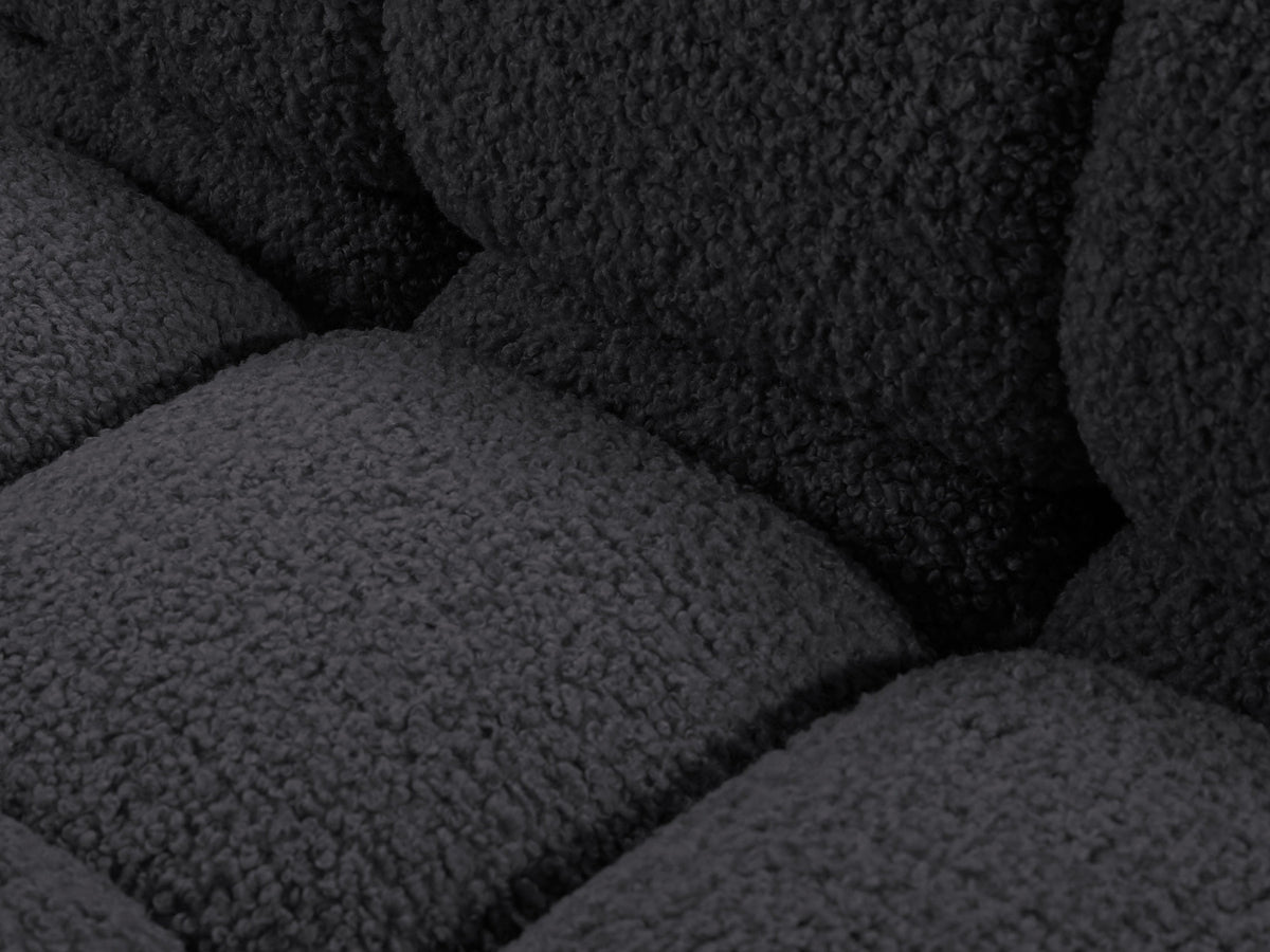 Bellis Boucle modulares Ecksofa rechts 4 Sitzer 155cm in Graphite-Rolf präsentiert im Onlineshop von KAQTU Design AG. L-Sofa rechts ist von Micadoni