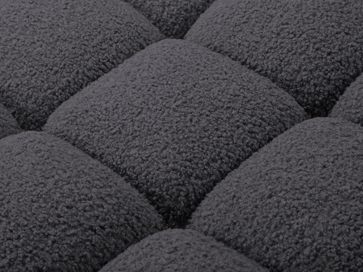Bellis Boucle modulares Ecksofa rechts 4 Sitzer 155cm in Graphite-Rolf präsentiert im Onlineshop von KAQTU Design AG. L-Sofa rechts ist von Micadoni