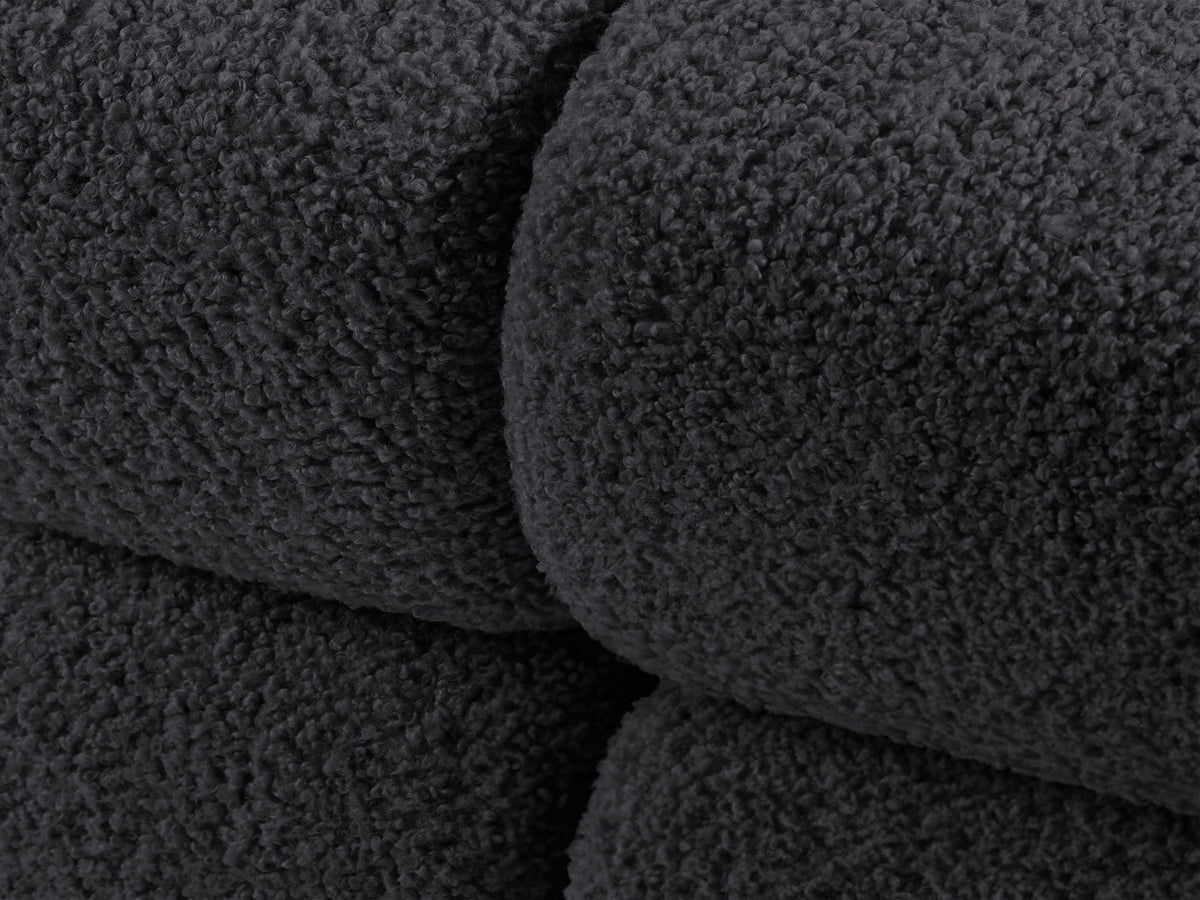 Bellis Boucle modulares Ecksofa rechts 4 Sitzer 155cm in Graphite-Rolf präsentiert im Onlineshop von KAQTU Design AG. L-Sofa rechts ist von Micadoni