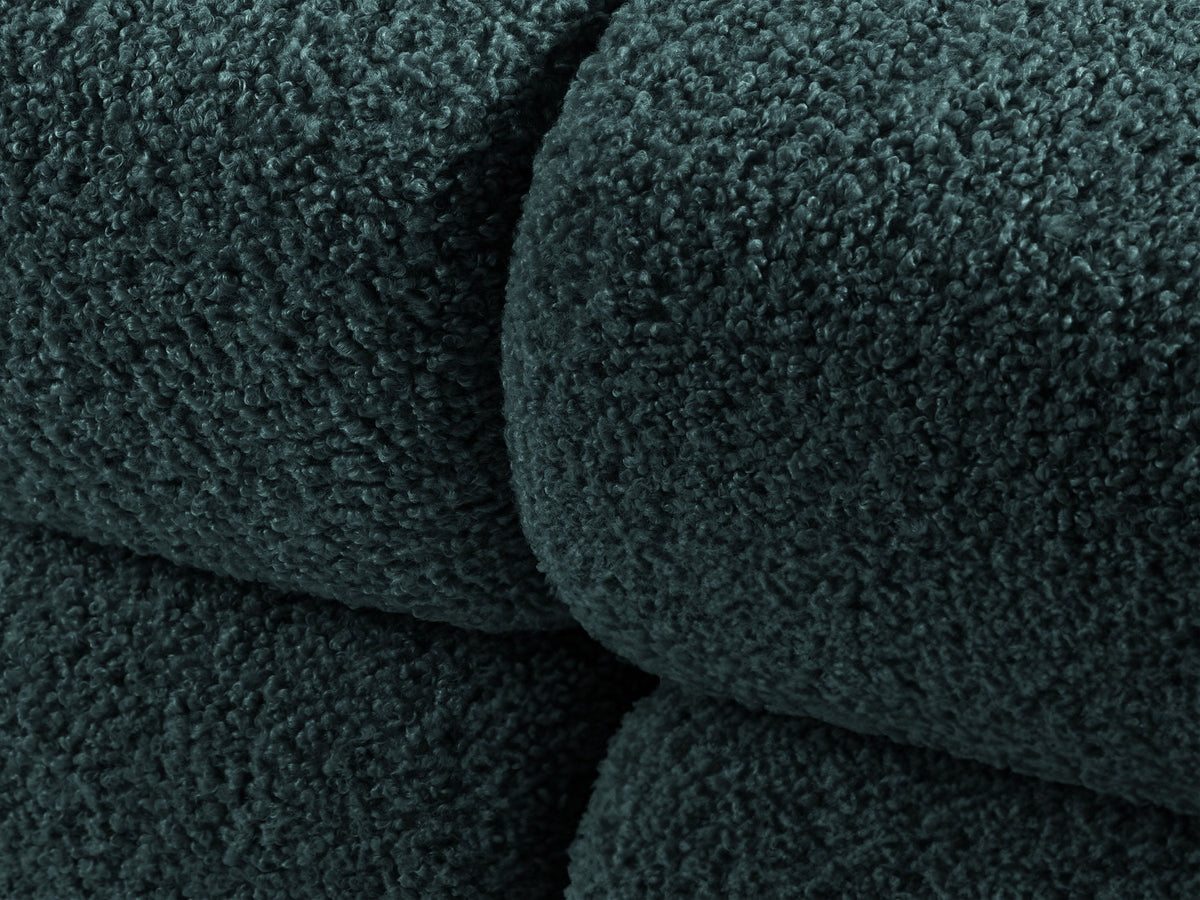 Bellis Boucle modulares Ecksofa rechts 4 Sitzer 155cm in Petrol-Rolf präsentiert im Onlineshop von KAQTU Design AG. L-Sofa rechts ist von Micadoni