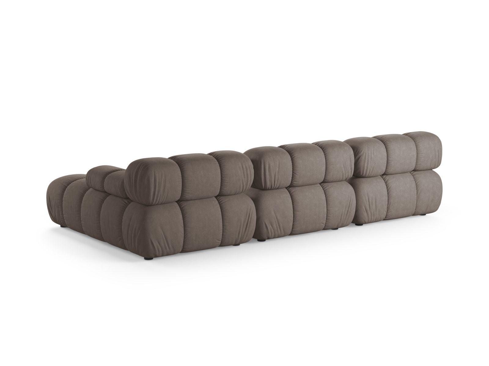 Elegantes 4-Sitzer Ecksofa Bellis in hochwertigem Cappuccino-Liberty, ideal für moderne Wohnräume und gesellige Stunden, von Micadoni.