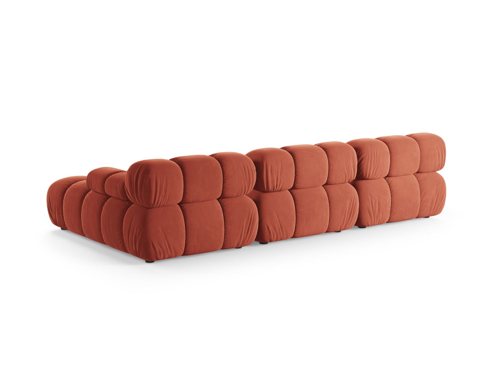 Elegantes 4-Sitzer Ecksofa Bellis in Coral-Venus, ideal für stilvolle Wohnräume, erhältlich bei Micadoni.