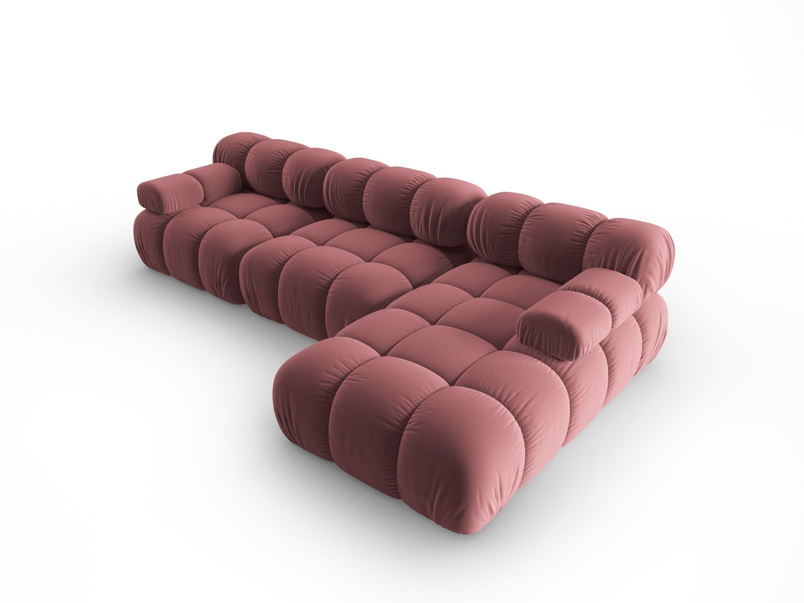 Entdecken Sie das Bellis Velour Ecksofa rechts von Micadoni – ein stilvolles 4-Sitzer Sofa (155 cm), das Ihr Wohnzimmer mit Komfort und Eleganz bereichert.
