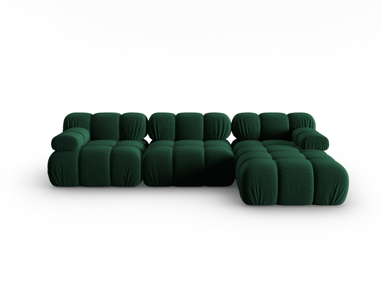 Bellis Velour modulares Ecksofa rechts 4 Sitzer 155cm in Bottle Green präsentiert im Onlineshop von KAQTU Design AG. Ecksofa rechts ist von Micadoni