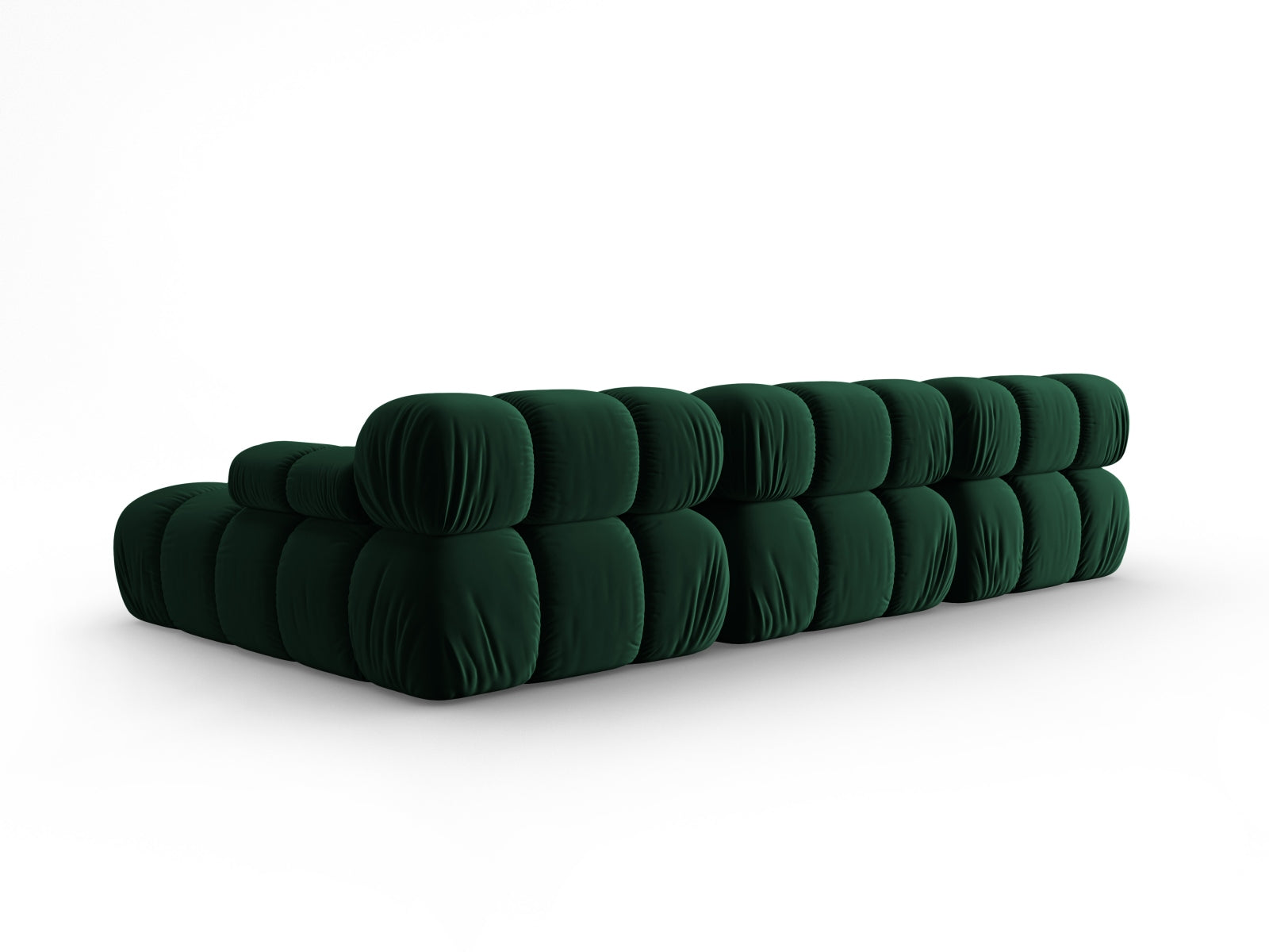 Modulares Bellis Velour Ecksofa rechts, 4-Sitzer mit 155 cm, perfekt für moderne Wohnkonzepte und gemütliche Abende.