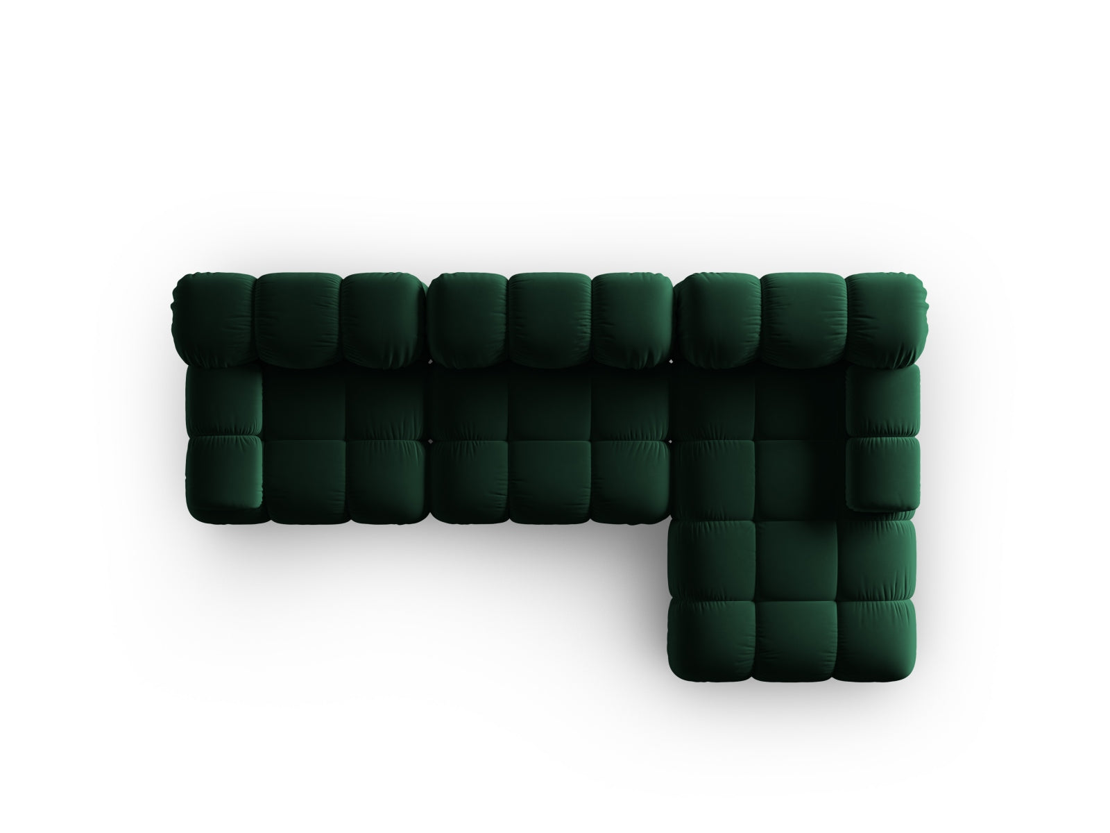 Entdecken Sie das Bellis Velour Ecksofa rechts von Micadoni – ein modulares 4-Sitzer Sofa (155 cm), das Eleganz und Flexibilität für Ihr Wohnzimmer bietet.