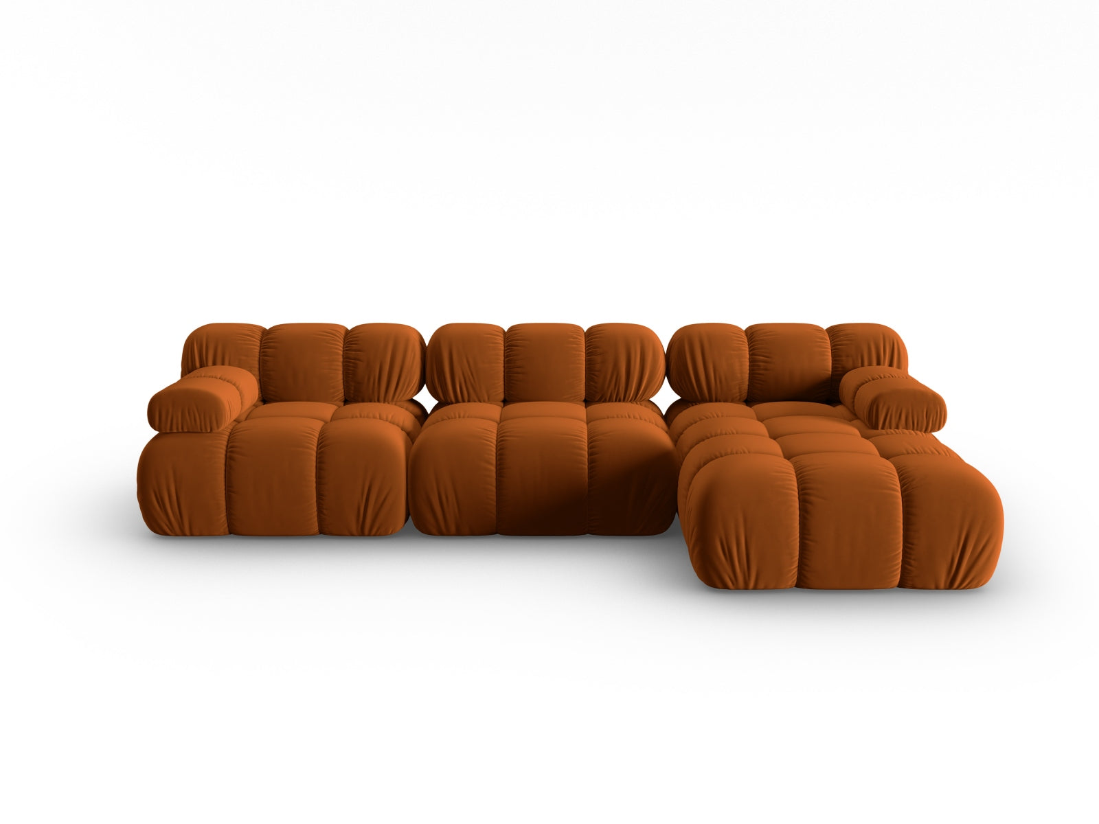 Bellis Velour modulares Ecksofa rechts 4 Sitzer 155cm in Terracotta präsentiert im Onlineshop von KAQTU Design AG. Ecksofa rechts ist von Micadoni