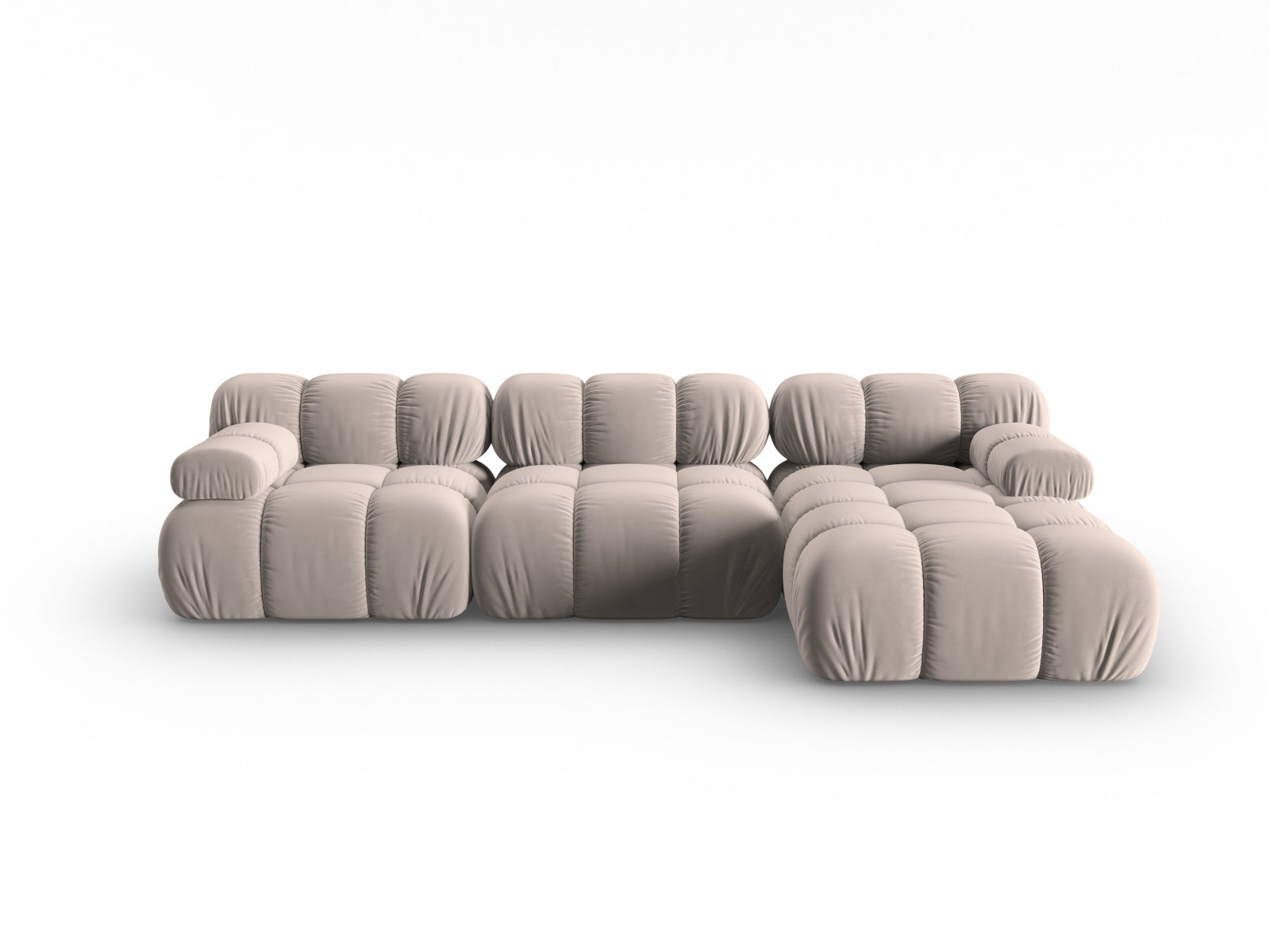 Bellis Velour modulares Ecksofa rechts 4 Sitzer 155cm in Cappuccino präsentiert im Onlineshop von KAQTU Design AG. Ecksofa rechts ist von Micadoni