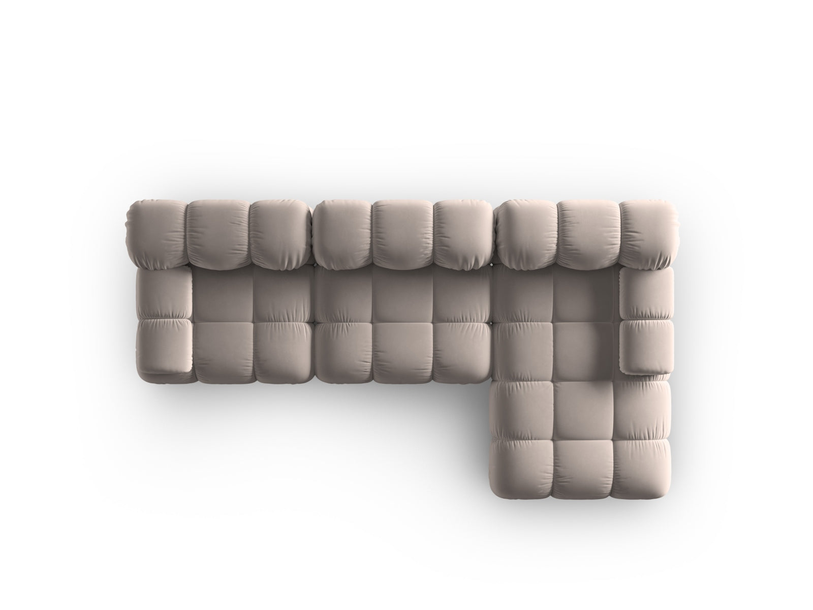 Entdecken Sie das Bellis Velour Ecksofa rechts von Micadoni – ein stilvolles 4-Sitzer Sofa (155 cm) für höchsten Komfort und individuelle Gestaltung.