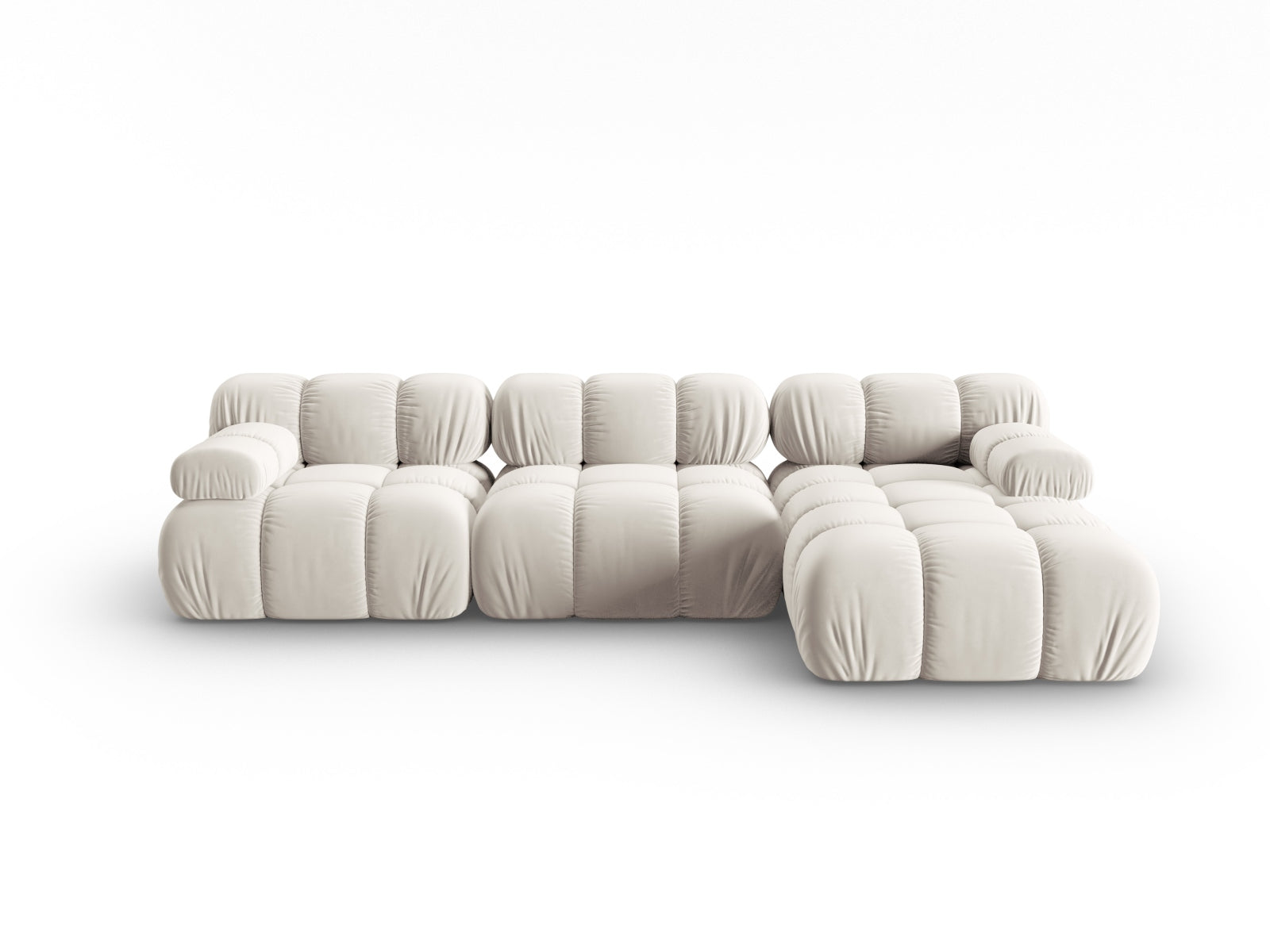 Bellis Velour modulares Ecksofa rechts 4 Sitzer 155cm in Dark Beige präsentiert im Onlineshop von KAQTU Design AG. Ecksofa rechts ist von Micadoni