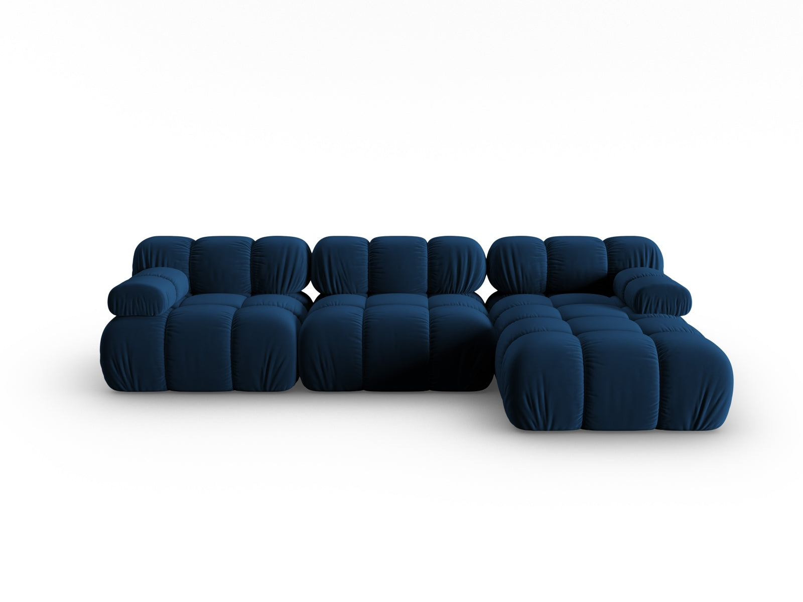 Bellis Velour modulares Ecksofa rechts 4 Sitzer 155cm in Royal Blue präsentiert im Onlineshop von KAQTU Design AG. Ecksofa rechts ist von Micadoni