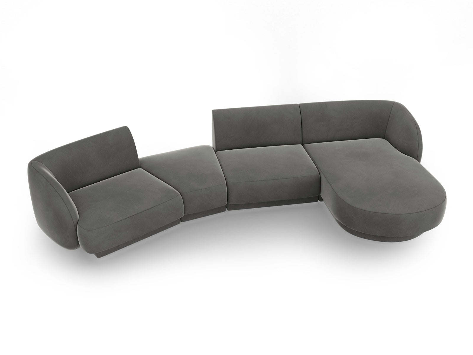 Entdecken Sie das stilvolle Miley Velour Sofa von Micadoni – ein elegantes, modulares 4-Sitzer Sofa in hochwertigem Velours, ideal für Ihr modernes Zuhause.