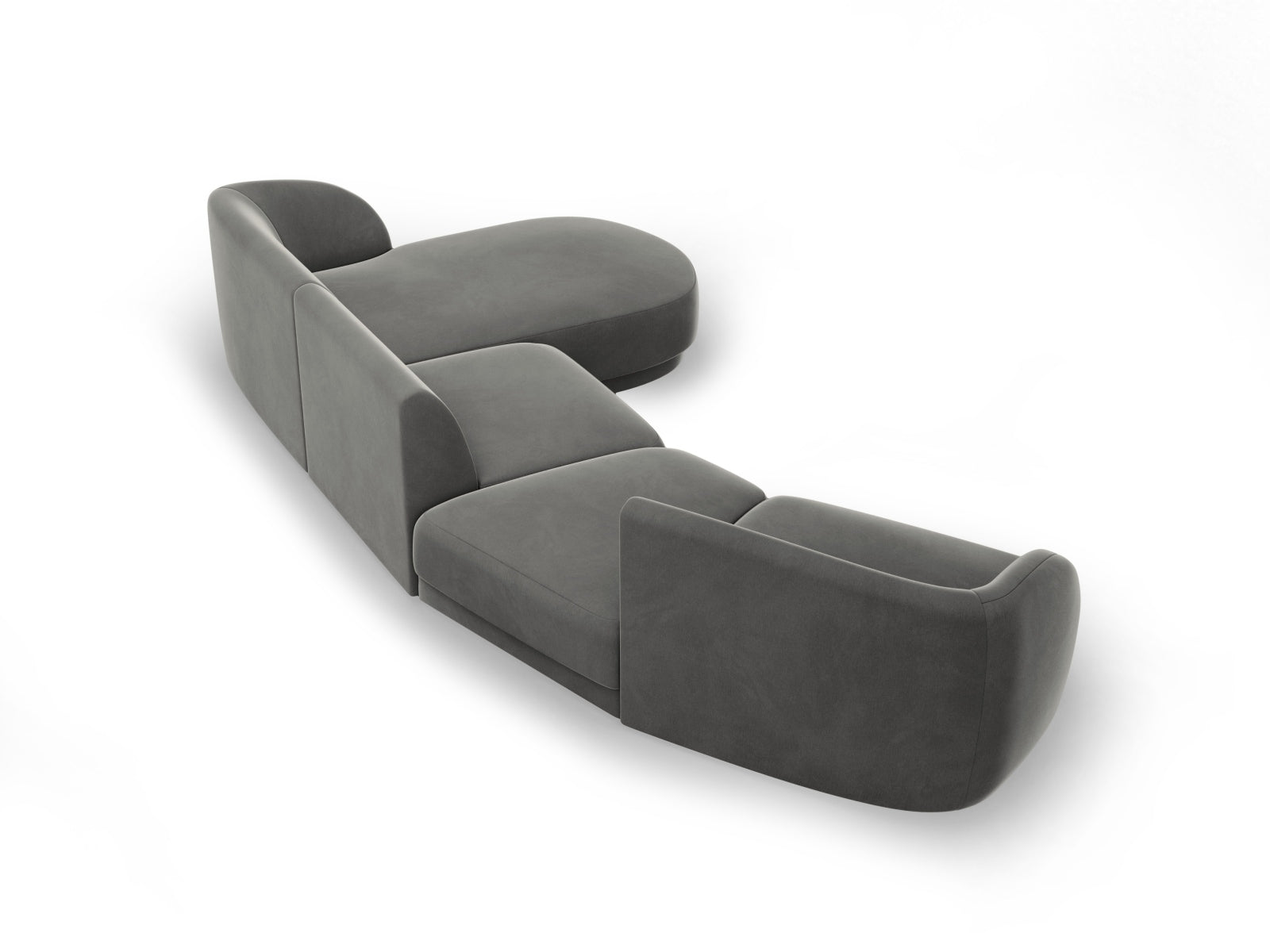Entdecken Sie das Miley Velour Sofa von Micadoni – ein modulares 4-Sitzer Sofa, das Komfort und Eleganz vereint und Ihr Wohnzimmer aufwertet.