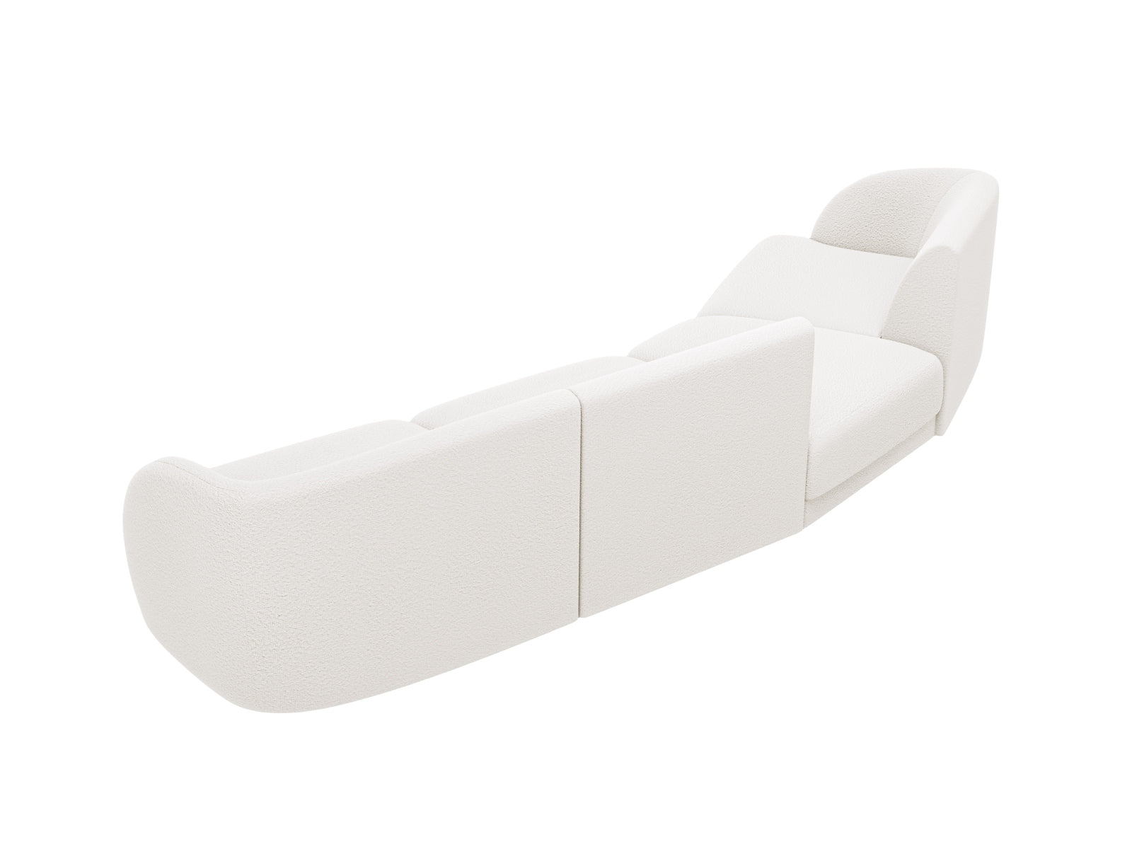 Entdecken Sie das elegante Miley Modulare Sofa links 4 Sitzer von Micadoni – perfekt für stilvolle Wohnräume und entspannte Stunden.