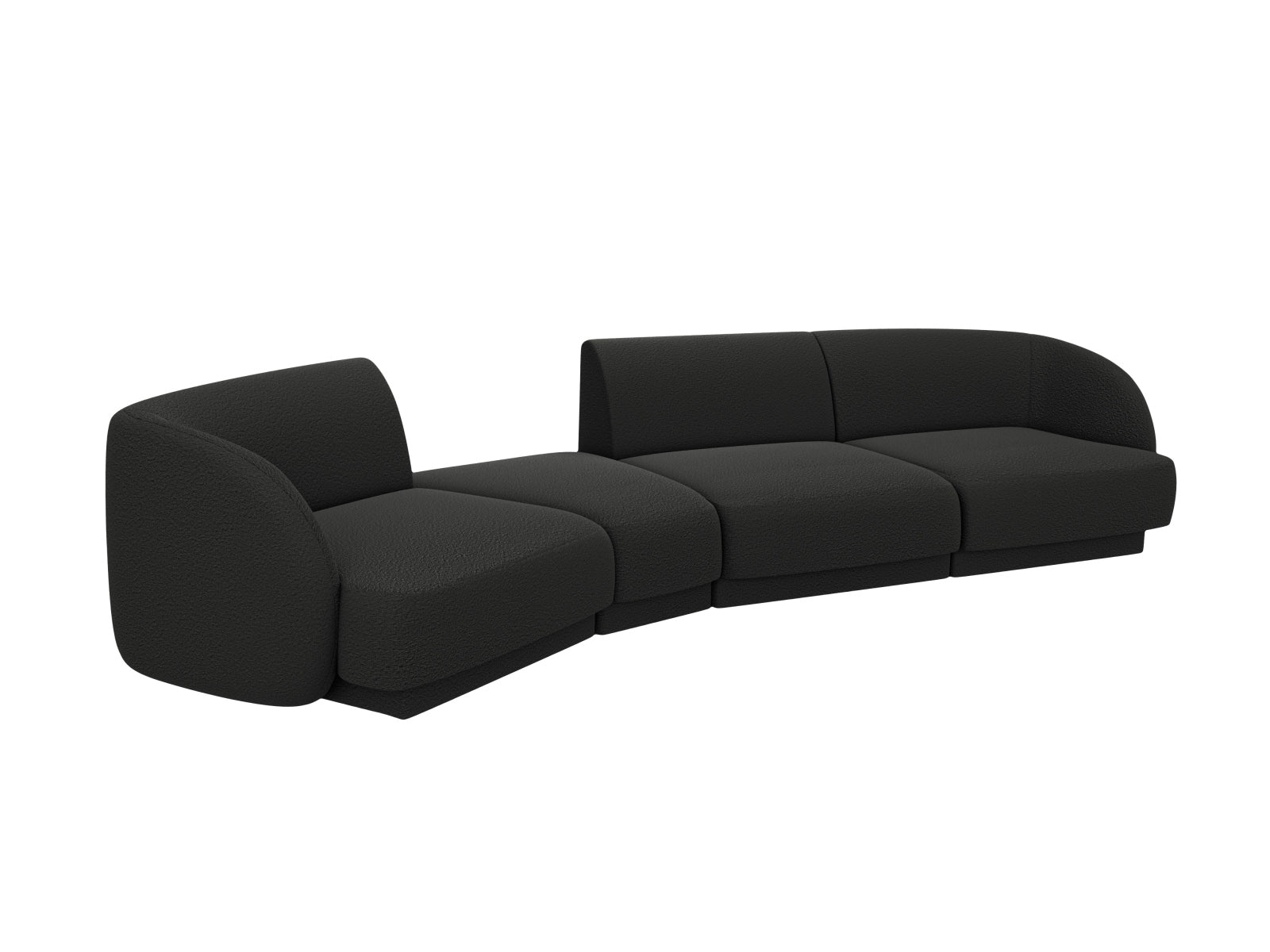 Erleben Sie das vielseitige Miley Modulare Sofa links 4 Sitzer von Micadoni – ideal für Komfort und individuelles Wohndesign in Ihrem Zuhause.