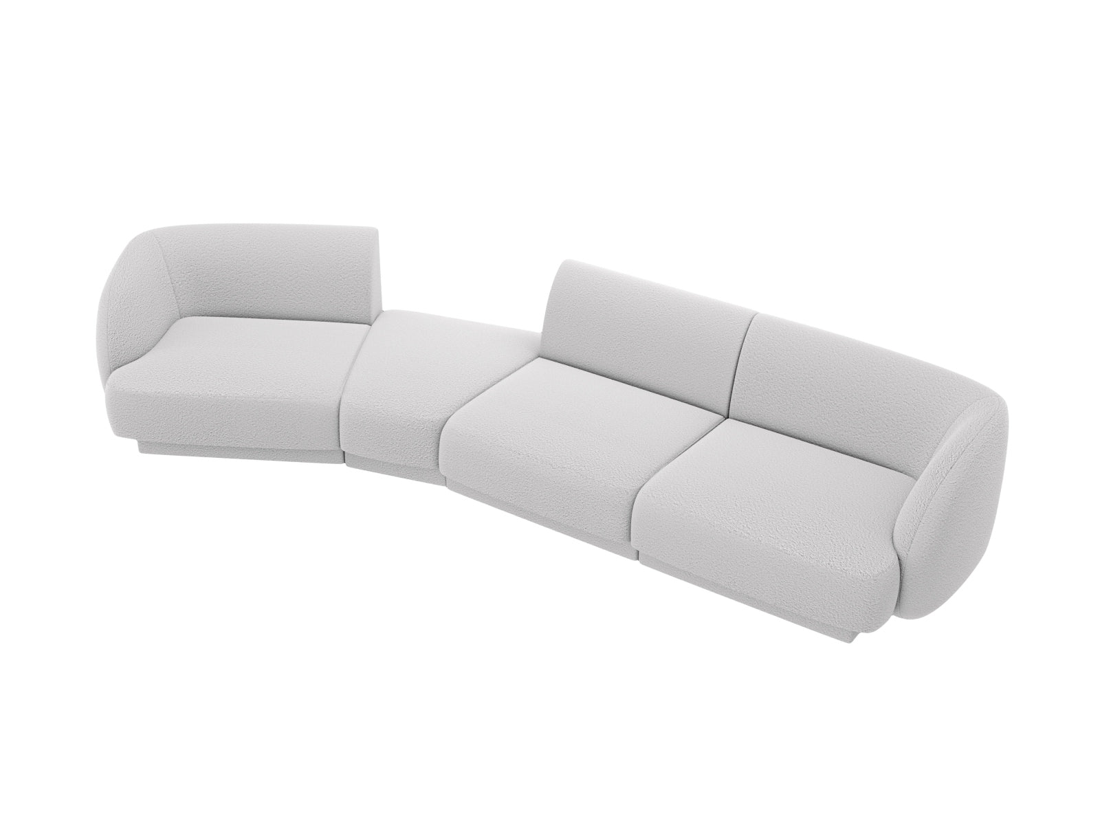 Entdecken Sie das Miley Modulare Sofa links 4 Sitzer von Micadoni – ein stilvolles, anpassbares Sofa, das Komfort und Eleganz in Ihr Zuhause bringt.
