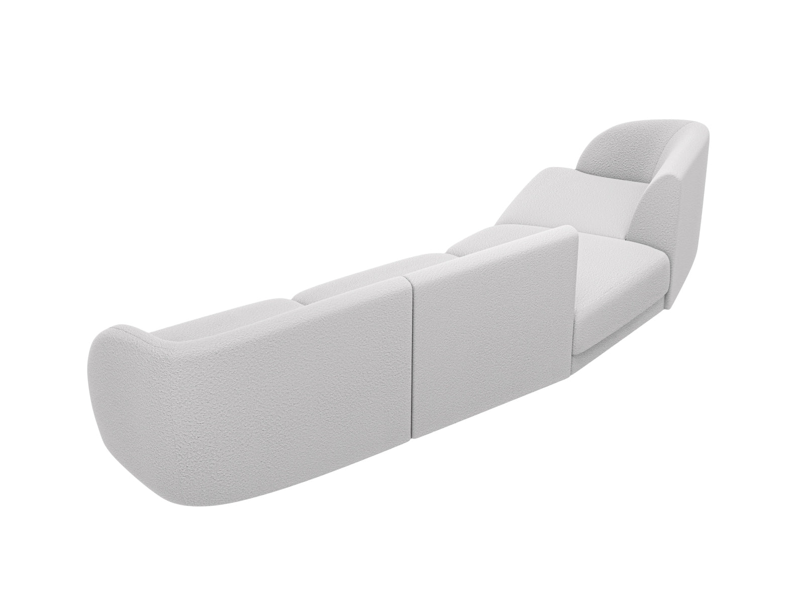 Entdecken Sie das Miley Modulare Sofa links 4 Sitzer von Micadoni – ein stilvolles, anpassbares Sofa, das Komfort und Eleganz in Ihr Zuhause bringt.