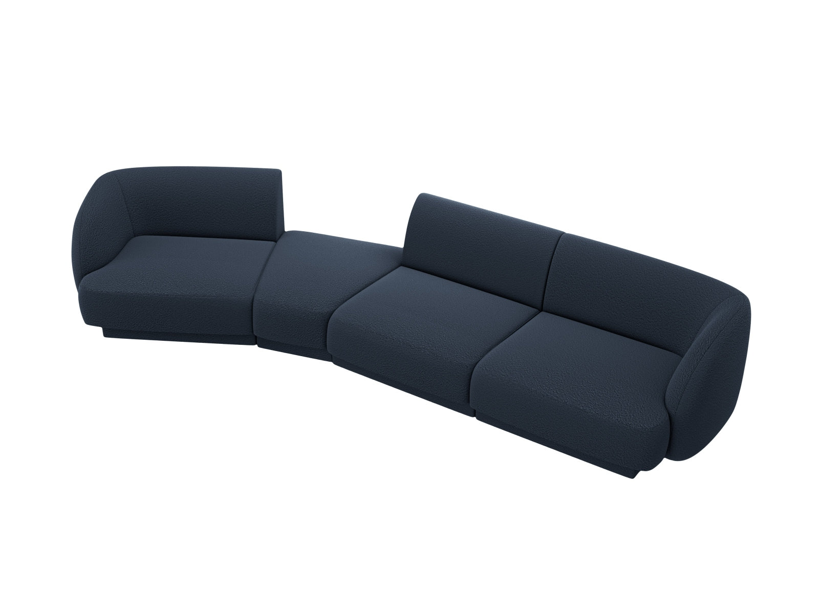 Erleben Sie das Miley Modulare Sofa links 4 Sitzer von Micadoni – ein elegantes, flexibles Möbelstück, das höchsten Komfort und Stil vereint.