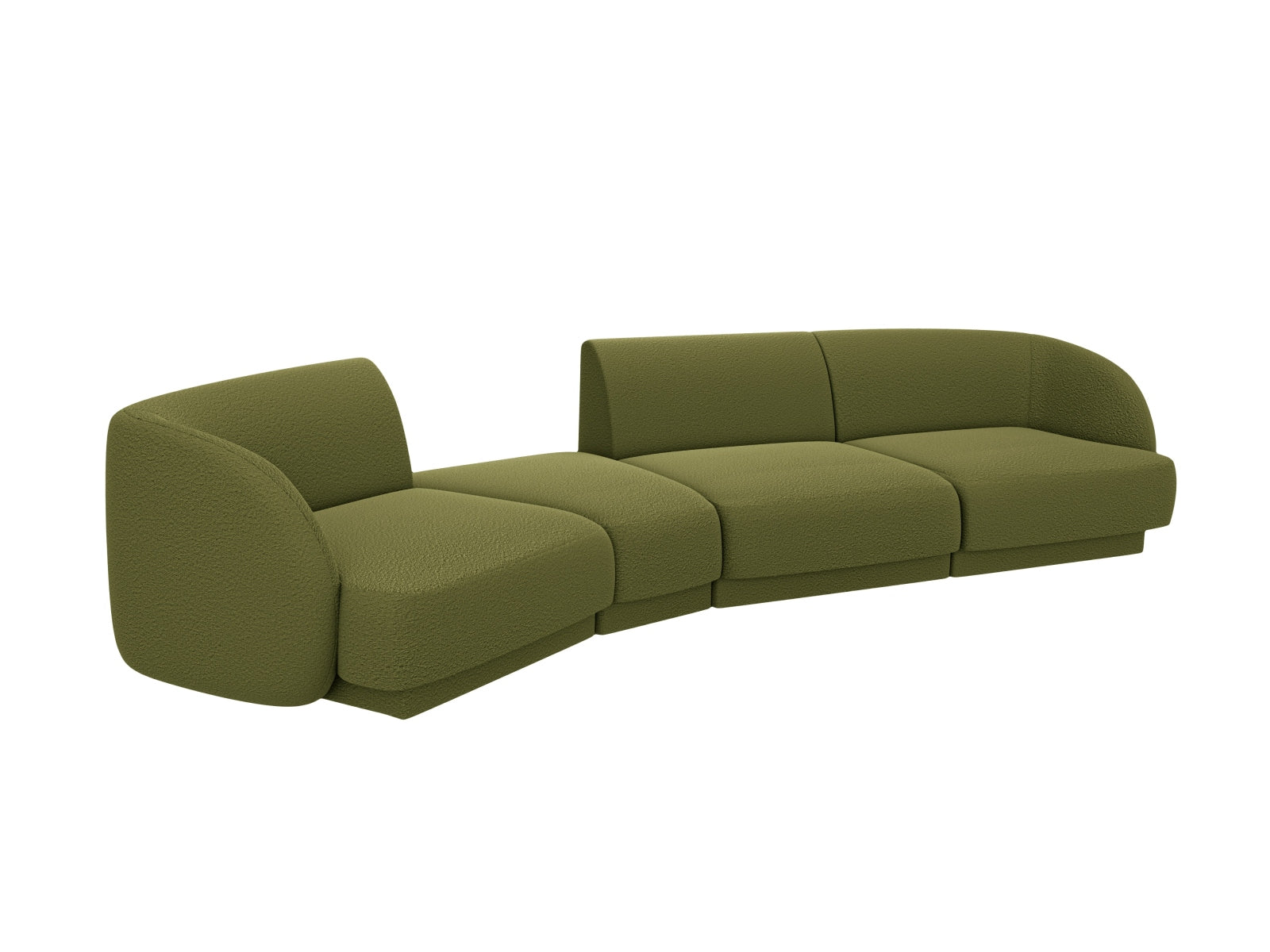 Erleben Sie das Miley Modulare Sofa links 4 Sitzer von Micadoni – ein elegantes, flexibles Möbelstück, das höchsten Komfort und Stil vereint.