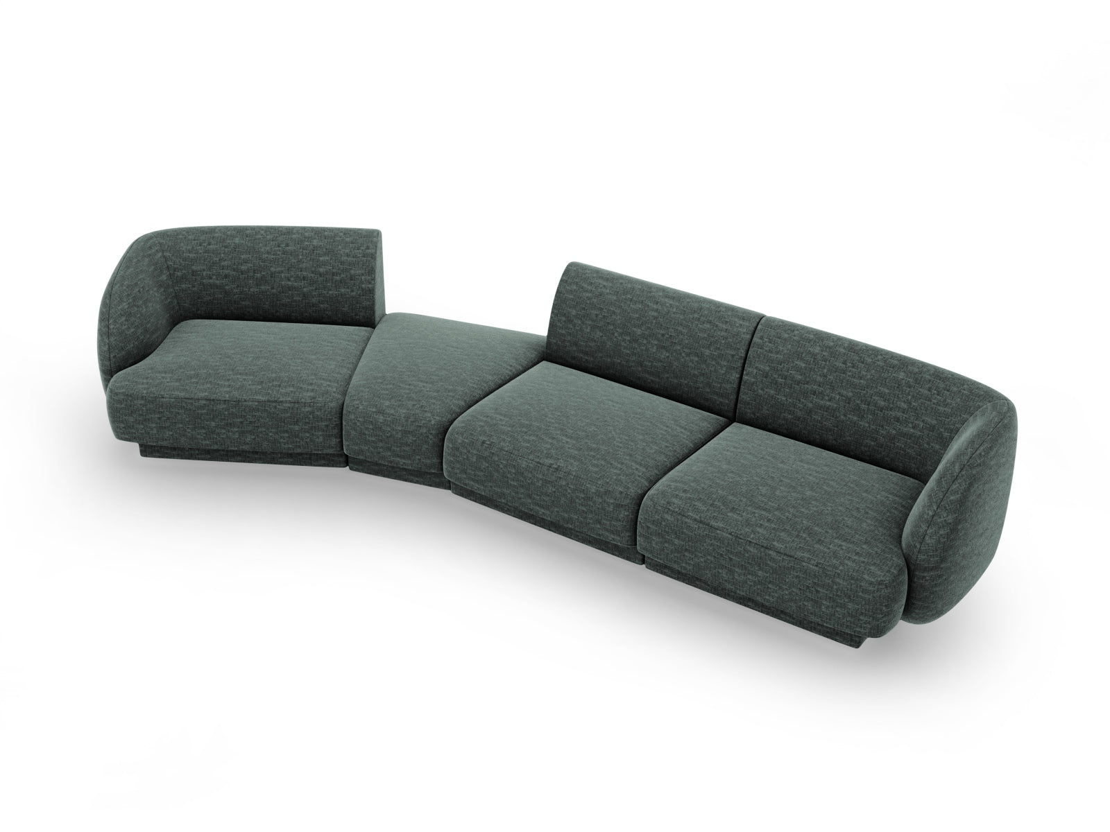 Erleben Sie das vielseitige Miley Modulare Sofa links 4 Sitzer von Micadoni – ideal für Komfort und individuelles Wohndesign in Ihrem Zuhause.