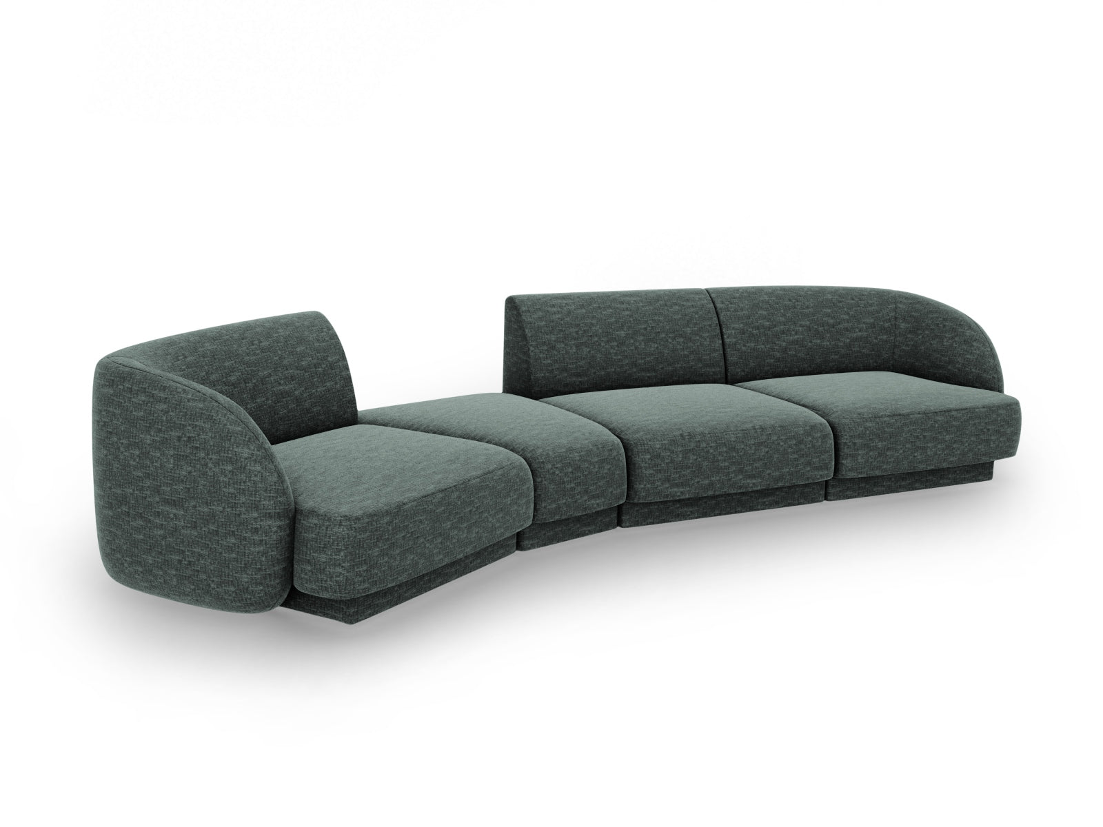 Entdecken Sie das elegante Miley Modulare Sofa links 4 Sitzer von Micadoni – perfekt für stilvolle Wohnräume und entspannte Stunden.
